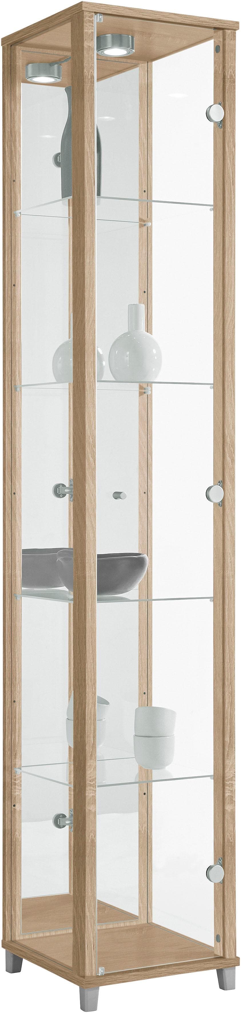 fif Möbel OPTIMA Glasvitrine - Sonoma Eiche Dekor