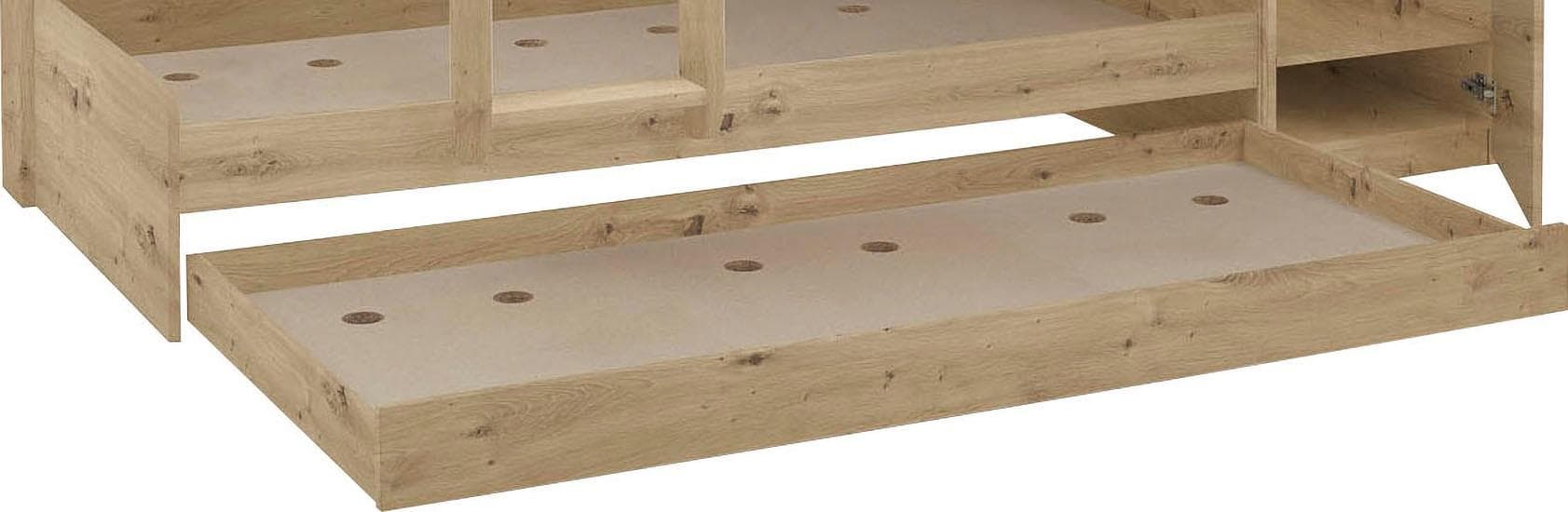 Bettschubkasten mit leichter Rollenführung