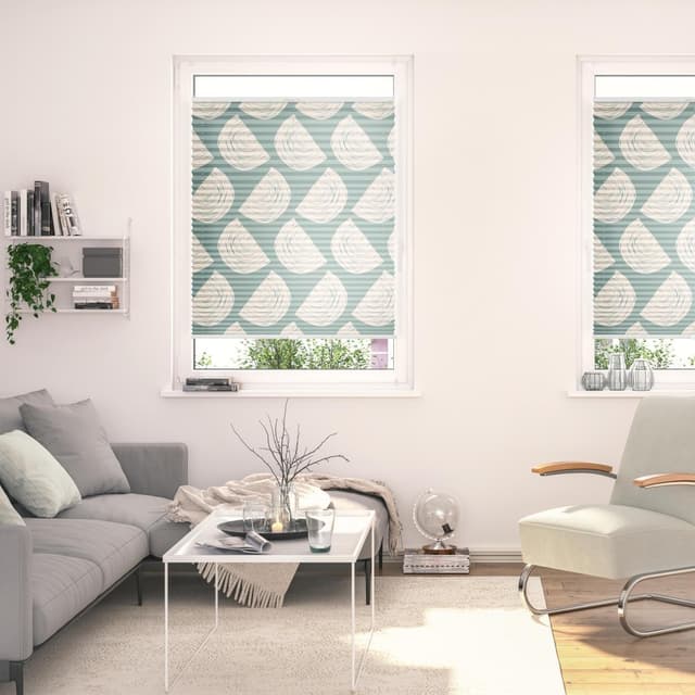 LICHTBLICK ORIGINAL Plissee Moving Rainbow - Grün, Blickdicht, Klemmfix