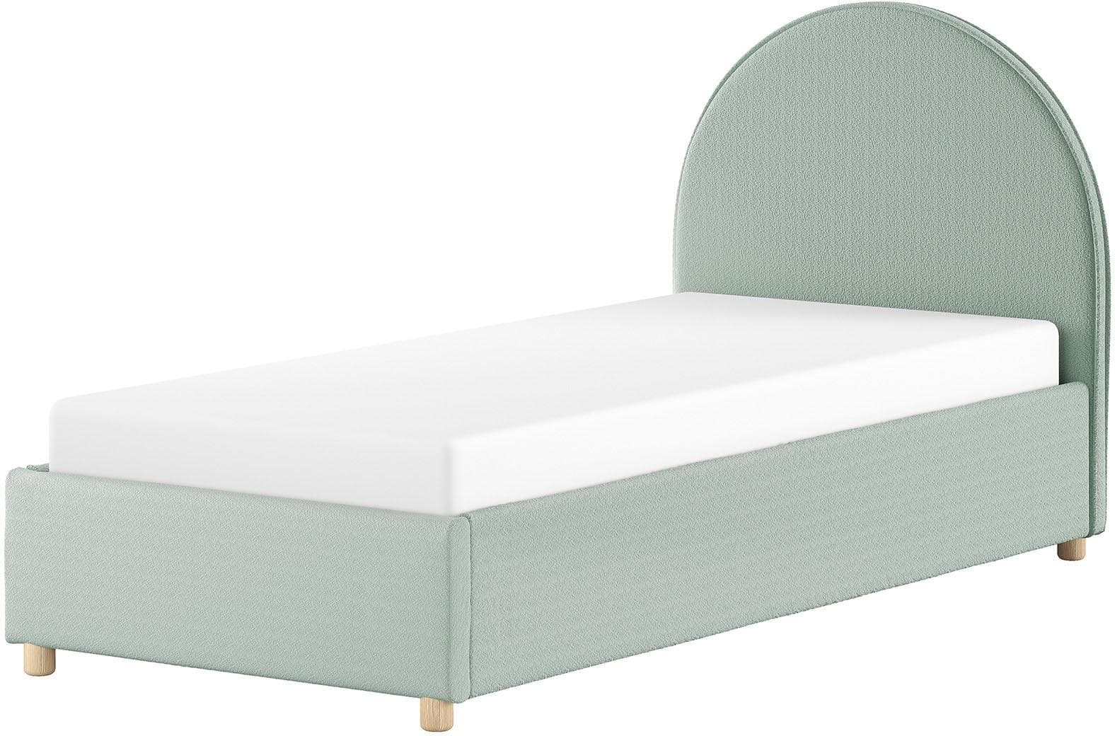 VIPACK Boxbett Moon mit Lattenrost und Stauraum, Grün