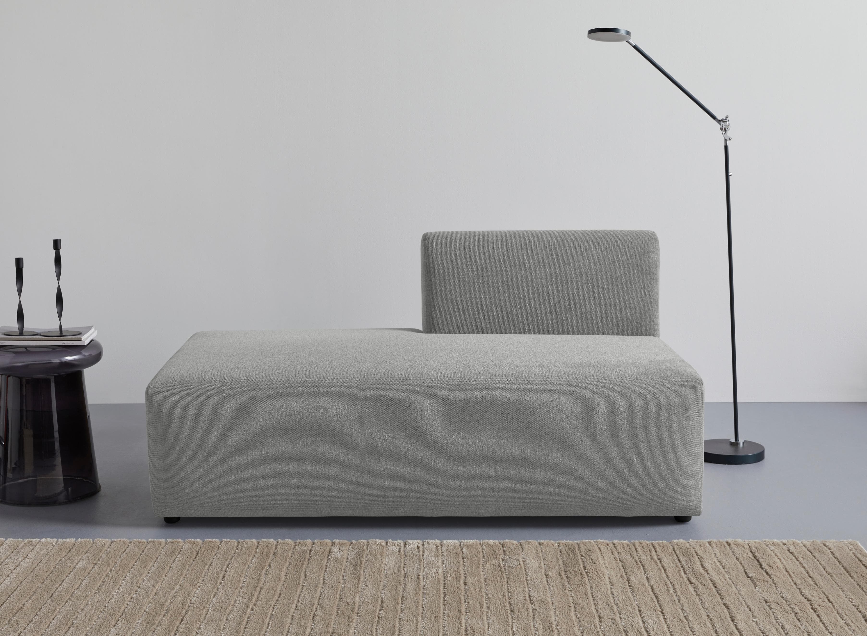 Chaiselongue "LYZA Open end" Anthrazit LeGer Home by Lena Gercke