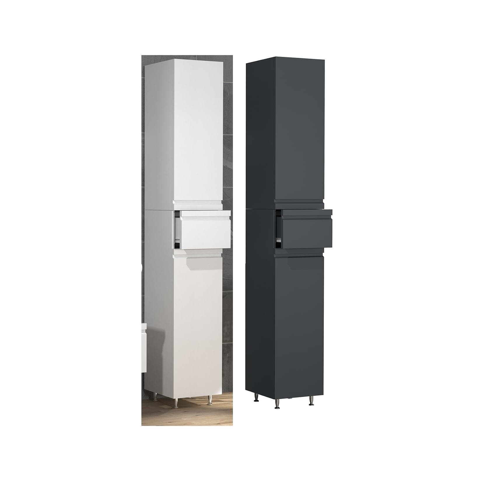 VCM Silora Bad Hochschrank Holz Grifflos