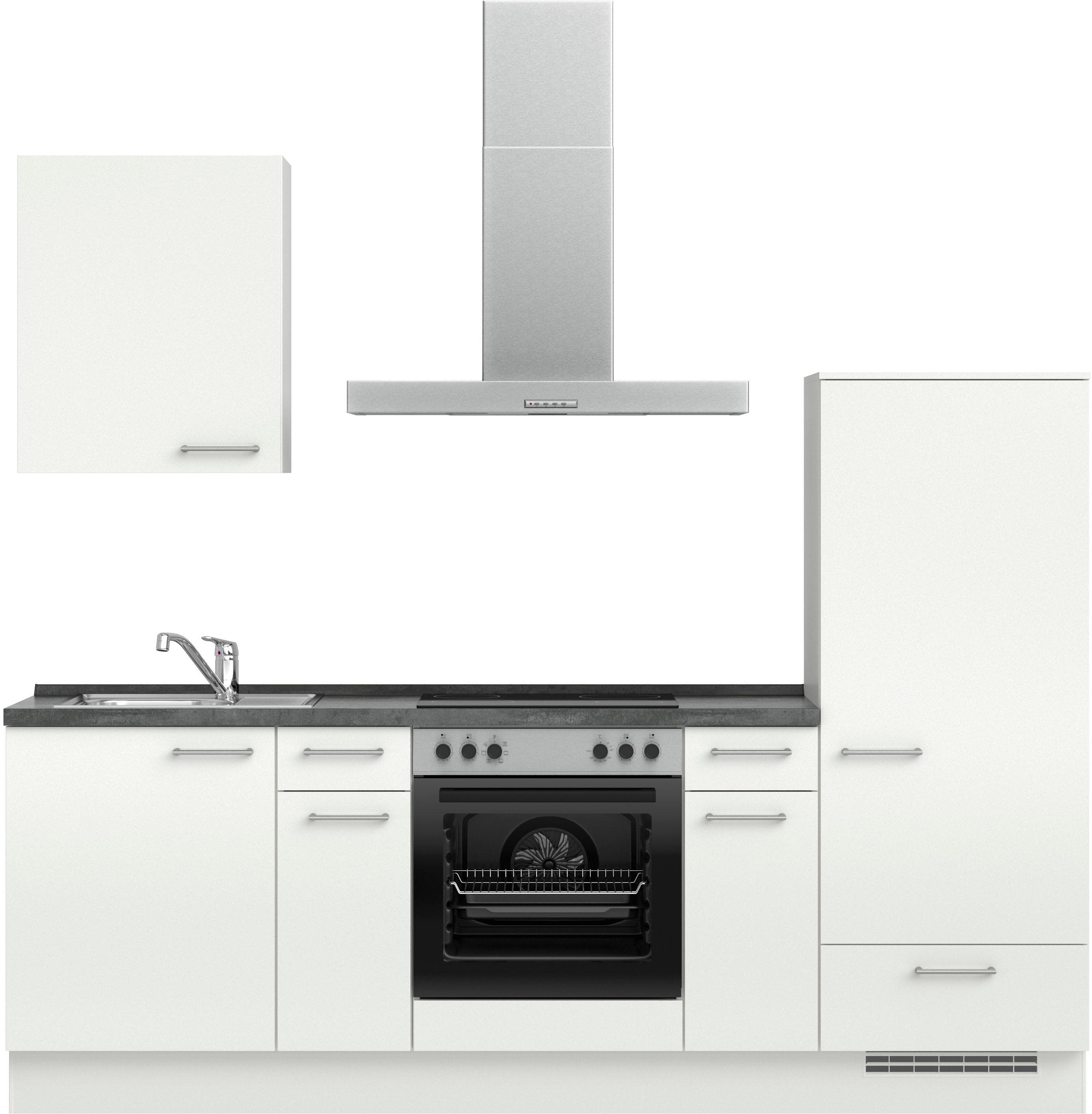 Nobilia Küchenzeile Laser I Weiß 240 cm