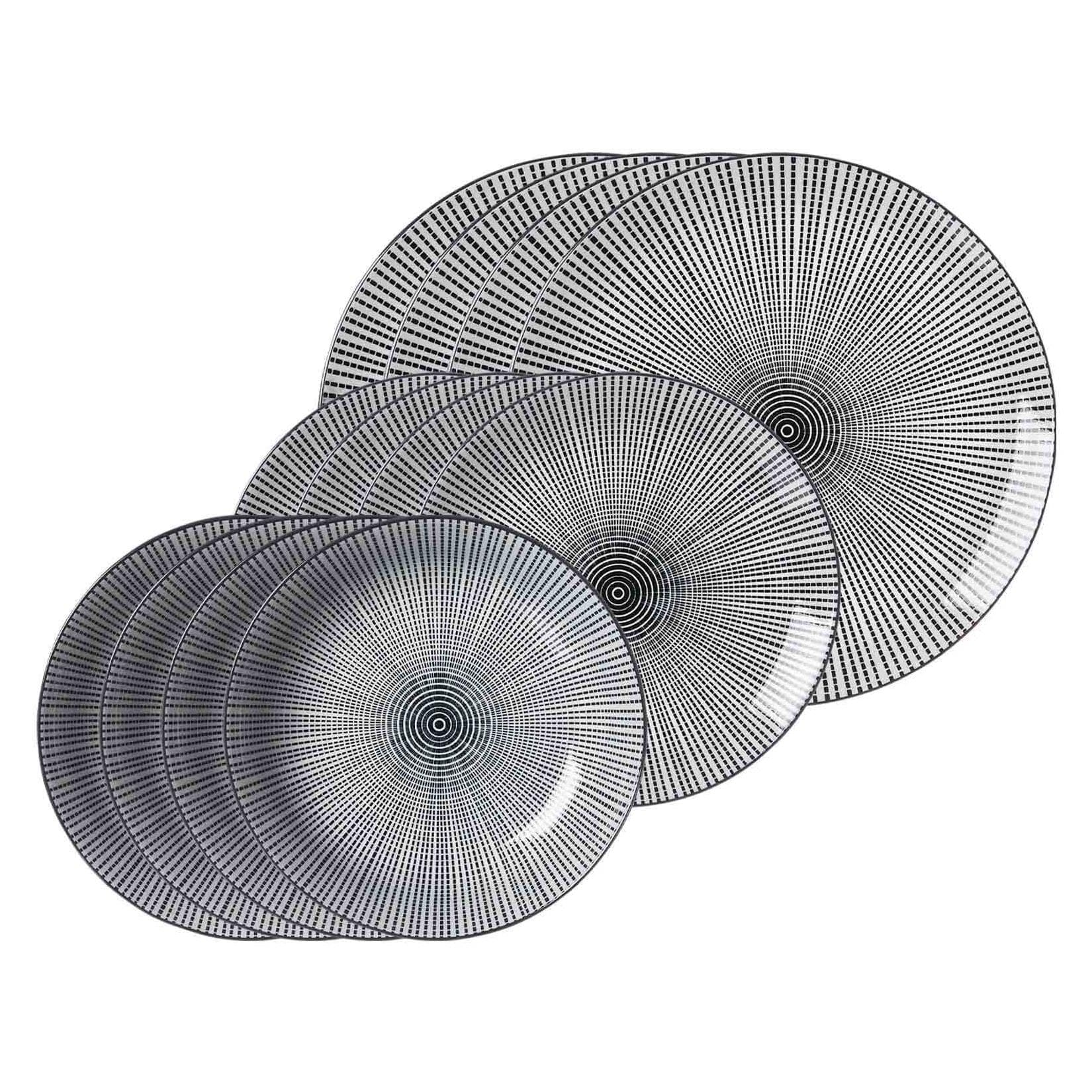 Ritzenhoff & Breker Teller-Set Takeo Stripes 12er Set Bunt