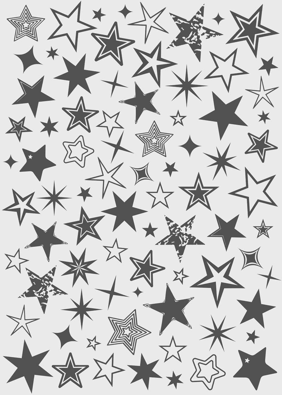 Geschirrtuch XMAS Sterne Weiß/Schwarz Baumwolle