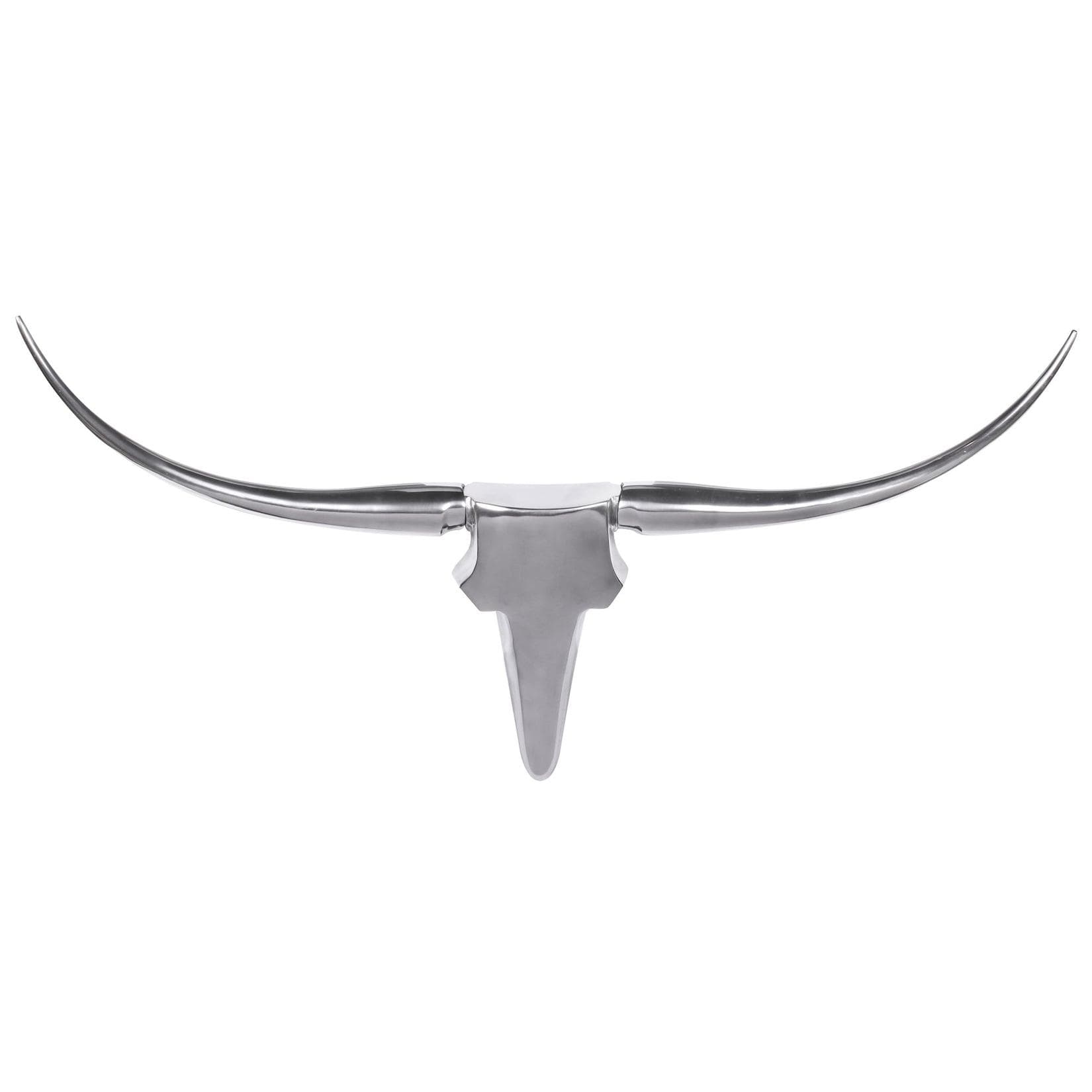 KADIMA DESIGN Deko Geweih Bull M Silber Aluminium