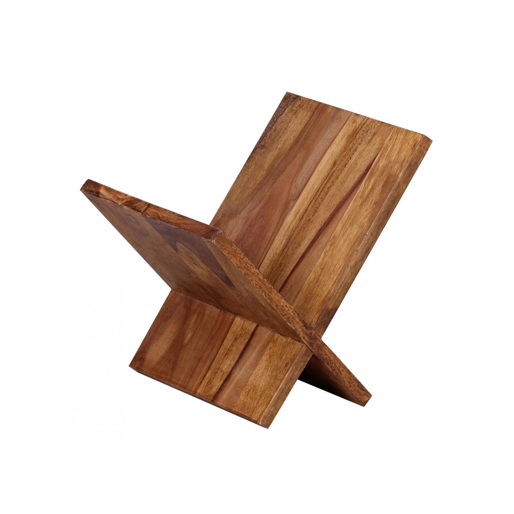 KADIMA DESIGN Zeitungsständer NAKO Massiv - Handgefertigtes Holz-Unikat