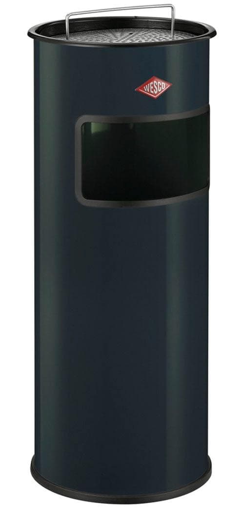 WESCO Standascher 30 L mit Sieb, grau (anthrazit), Stahlblech