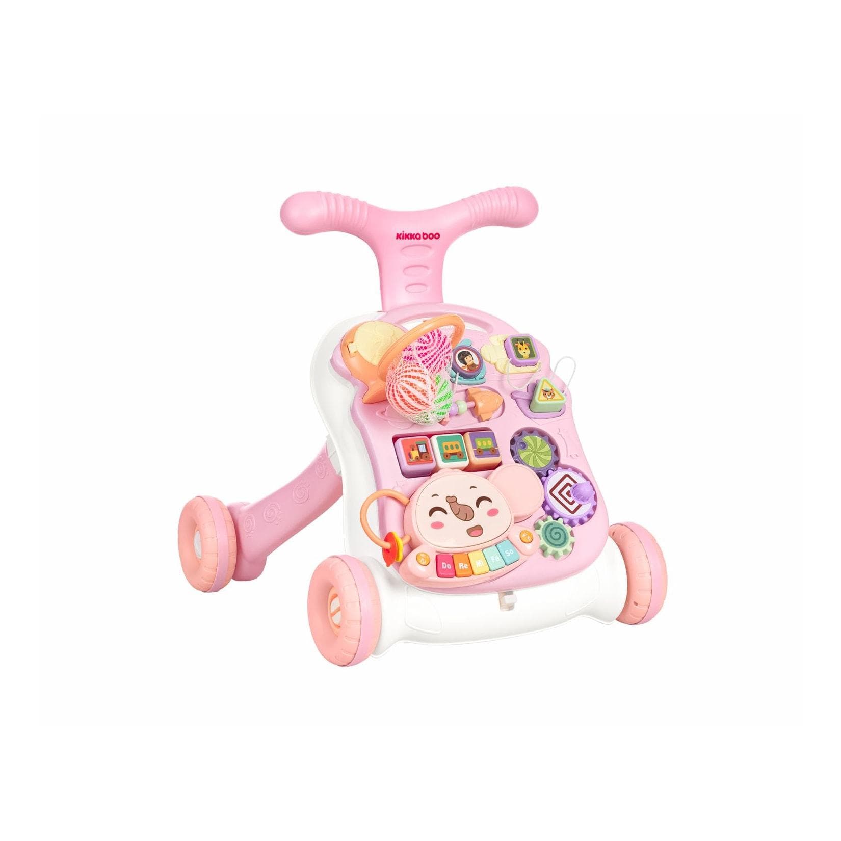 Kikkaboo Laufwagen 2-in-1 Spieltisch mit Licht & Musik pink