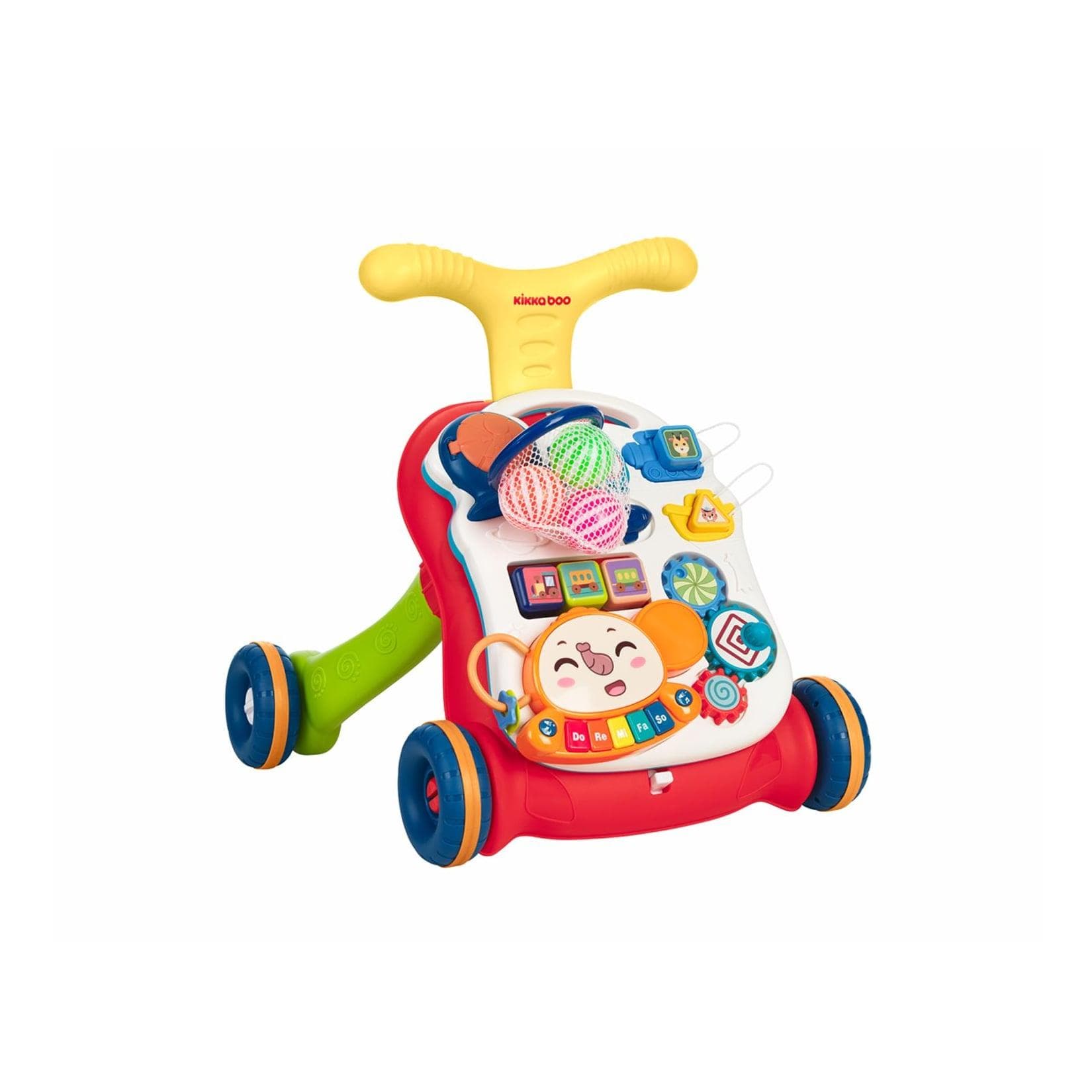Kikkaboo Laufwagen 2 in 1 Grow Spieltisch Motorikspielcenter Musik Lichtfunktion Gelb