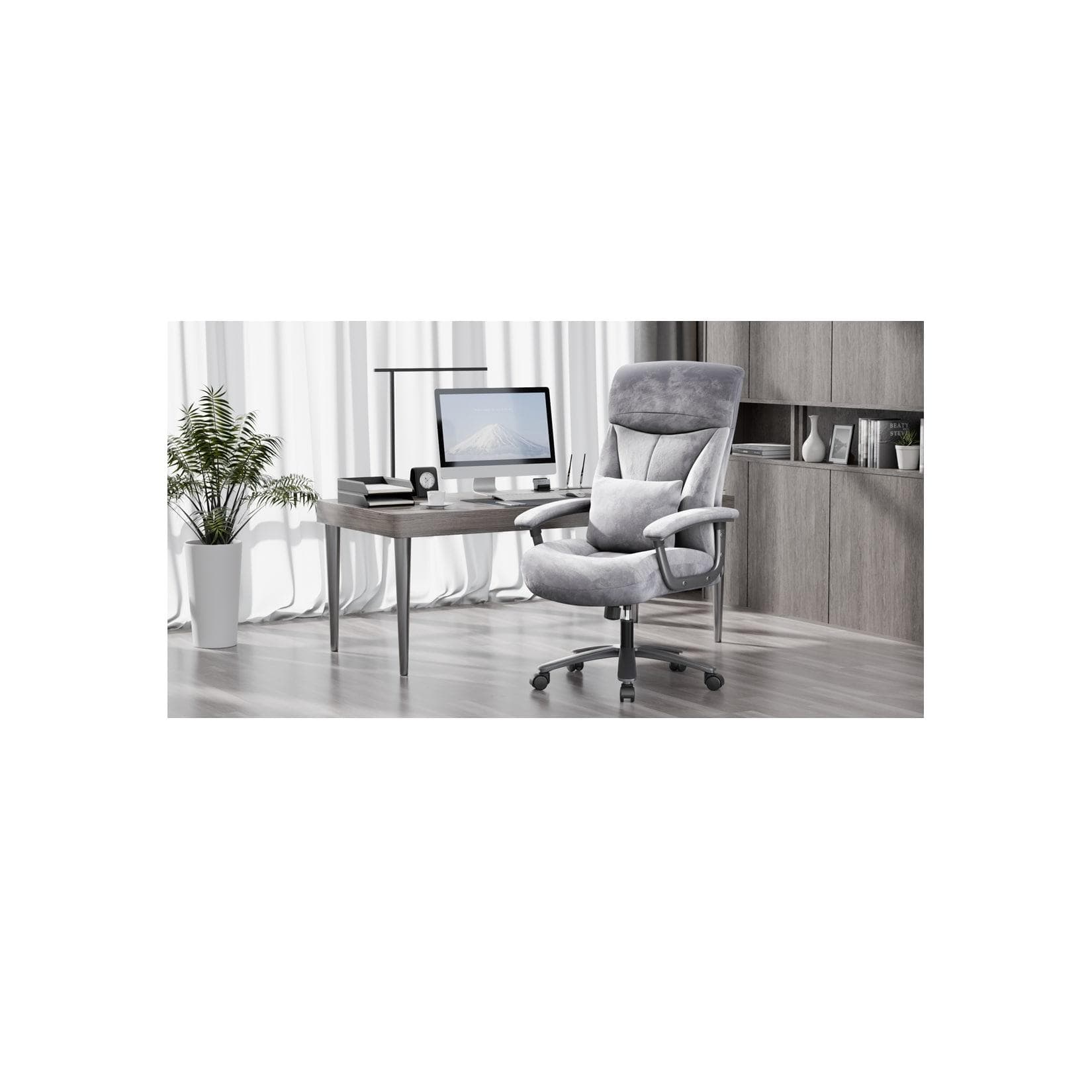 Happy Home Chefsessel LY006-GRA Schwarz-Grau