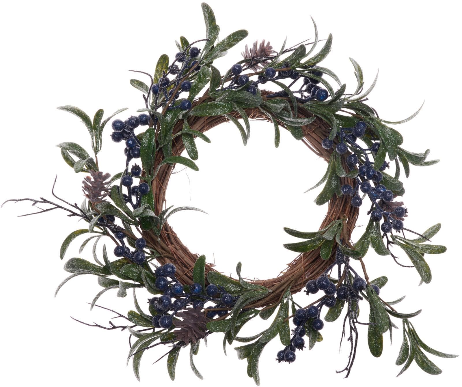 Deko-Kranz BLAUBEEREN Grün Polyrethan