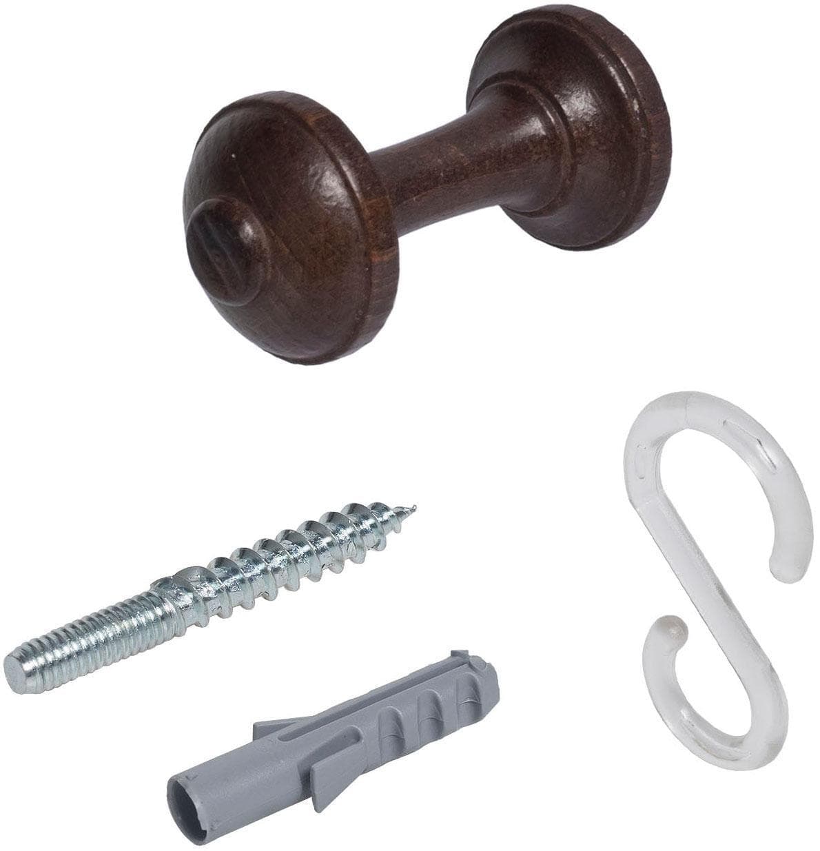 Liedeco Raffhalter für Gardinen und Vorhänge - Kunststoff & Holz in verschiedenen Farben