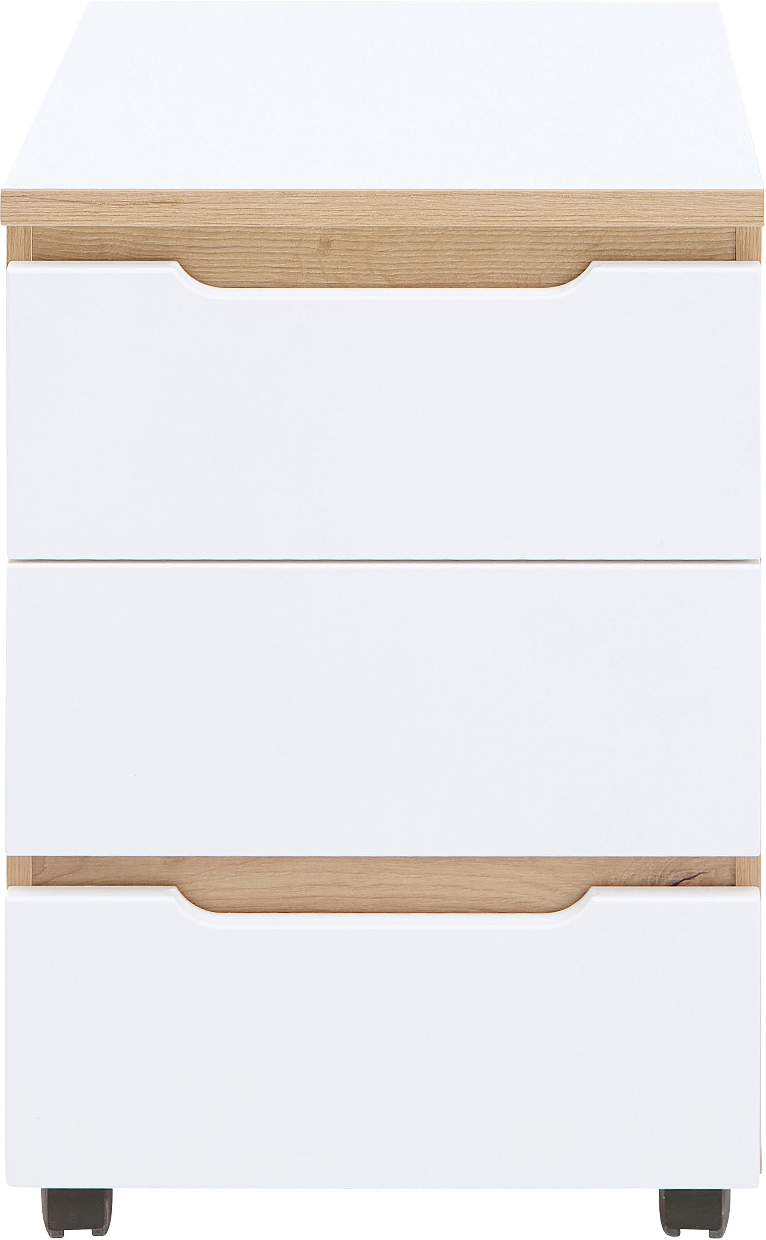 Innostyle Rollcontainer Meagan - Weißer Holzwerkstoff für Effizientes Lagern