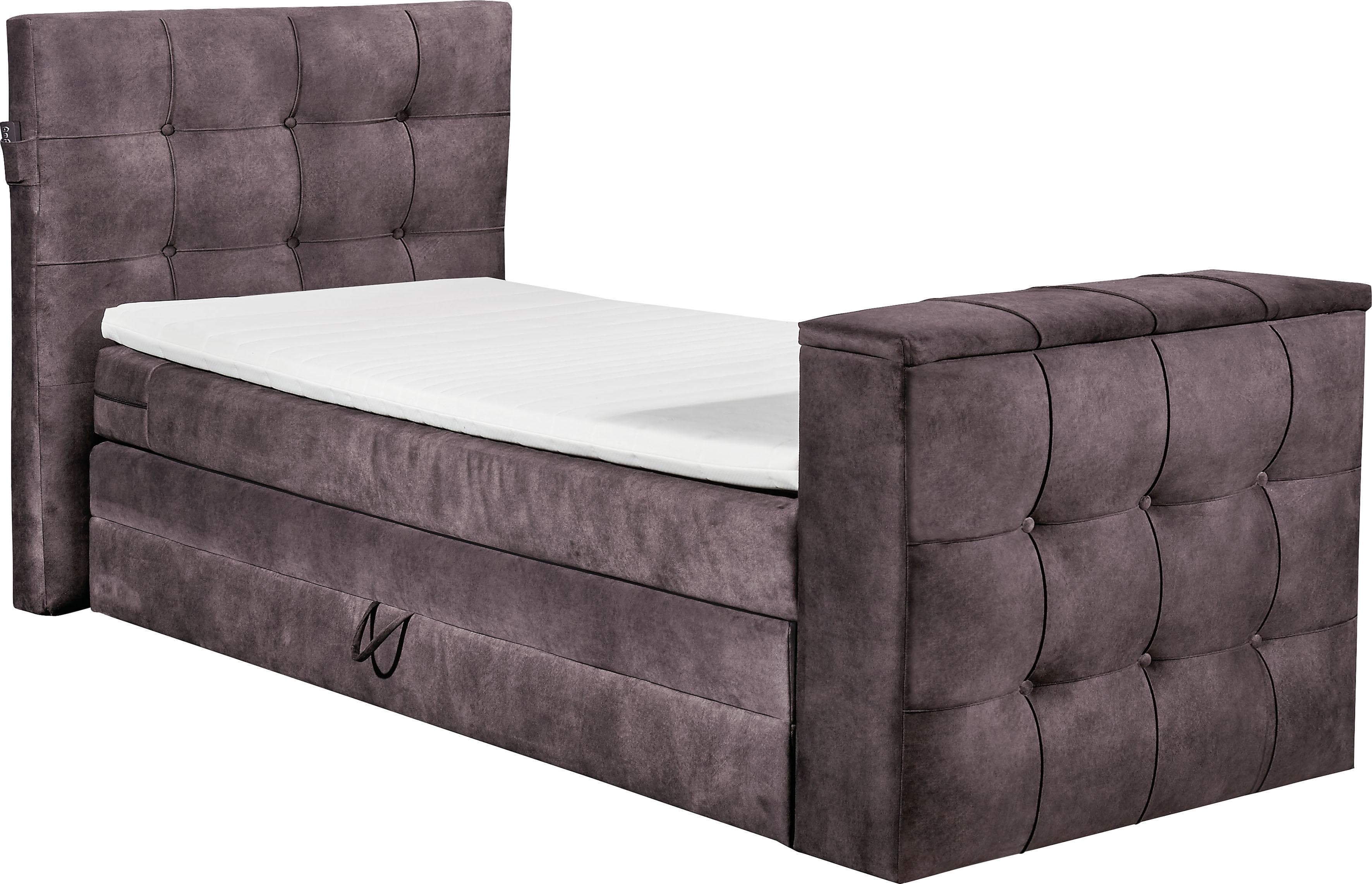 Boxspringbett mit versenkbarem TV