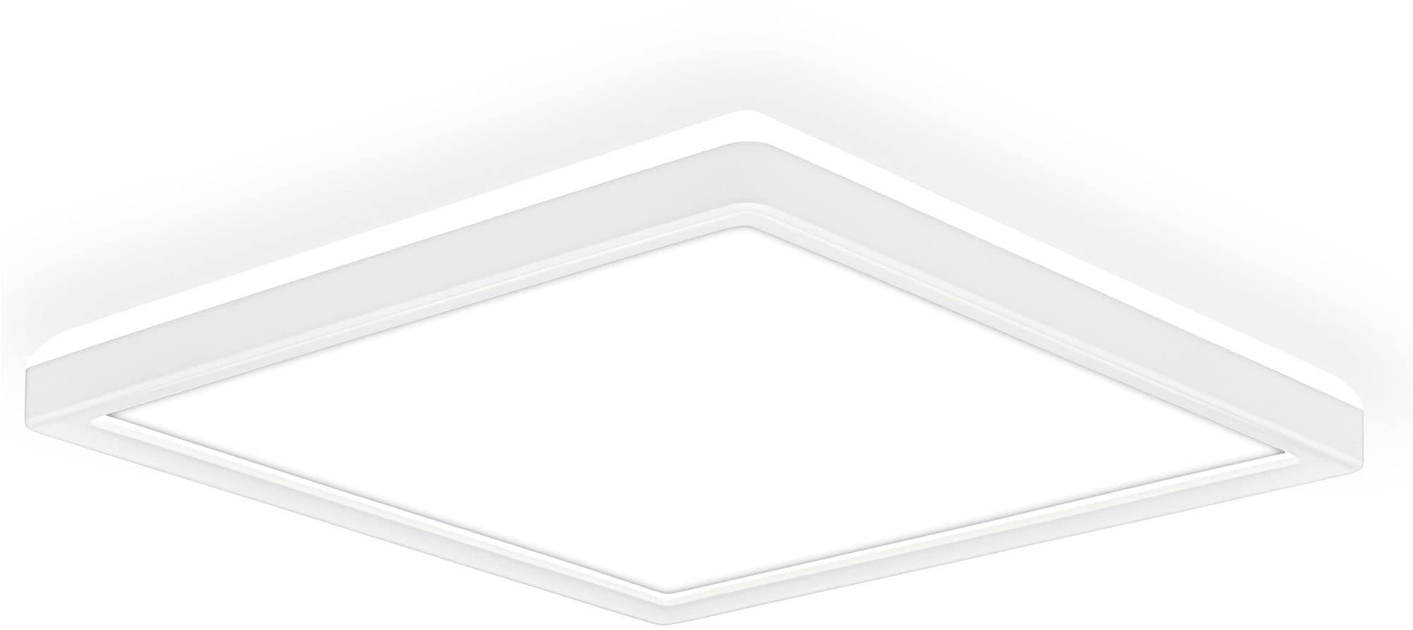 B.K.Licht Ultraflaches LED Panel mit Backlight Weiß Eckig - BKL1599