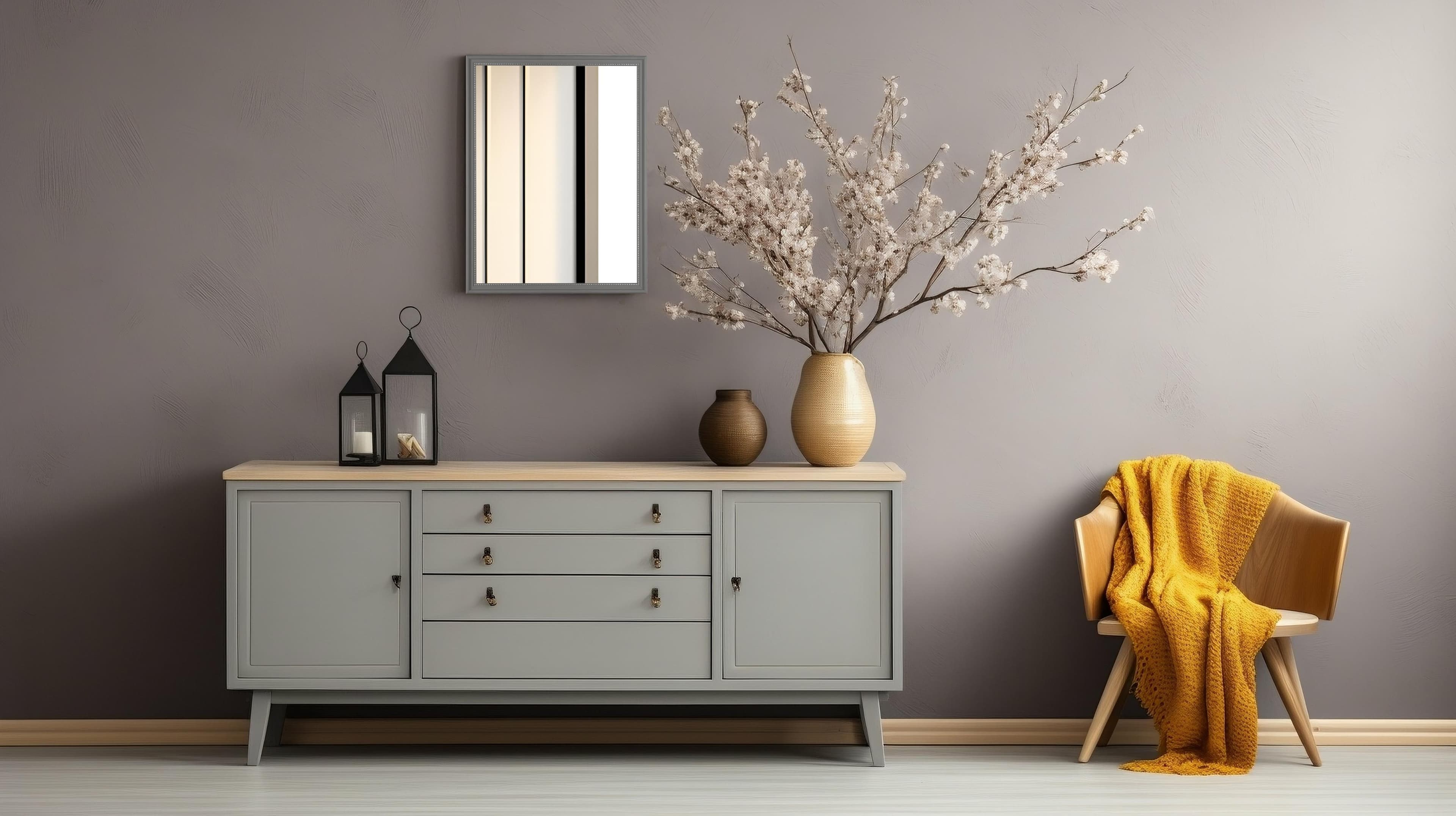 MIRRORS AND MORE Spiegel Elenor grau Kunststoff