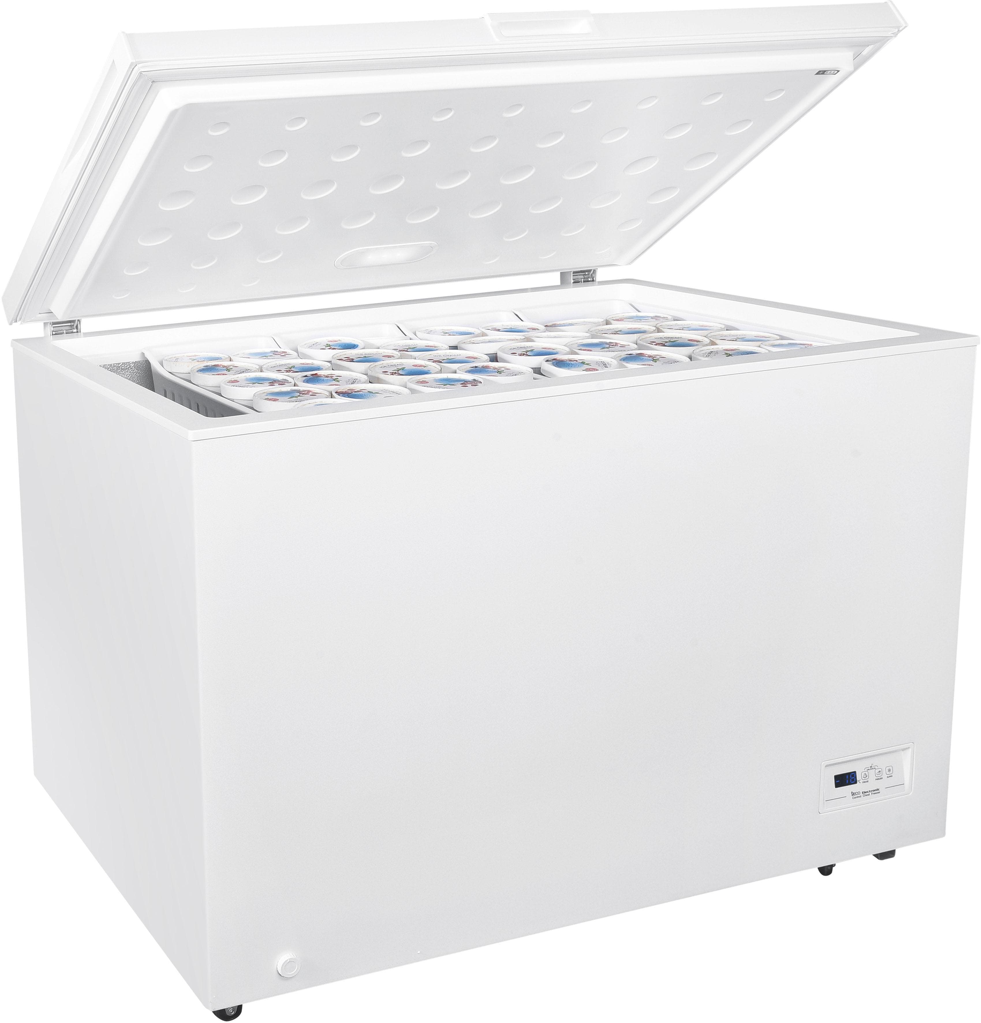 HANSEATIC Gefriertruhe Weiß mit Schnellgefrierfunktion
