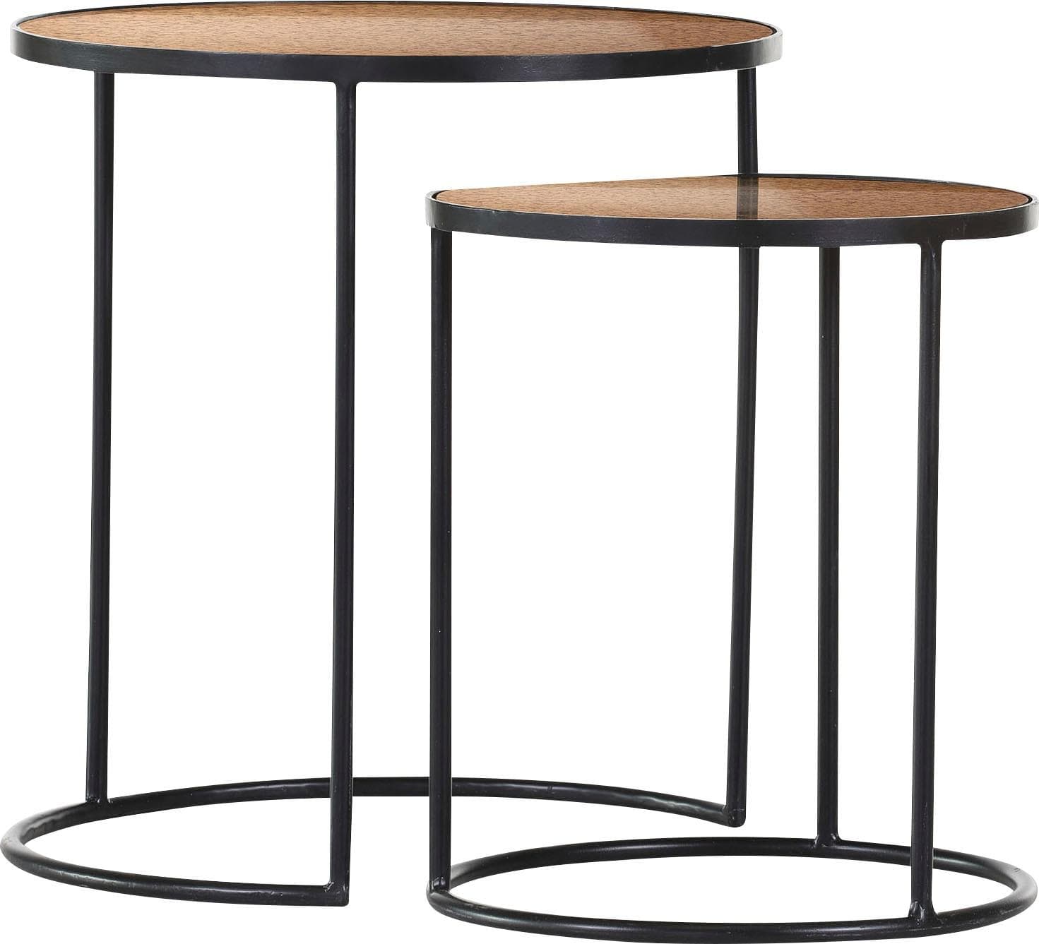 Elegantes Set aus 2 Glasstischchen