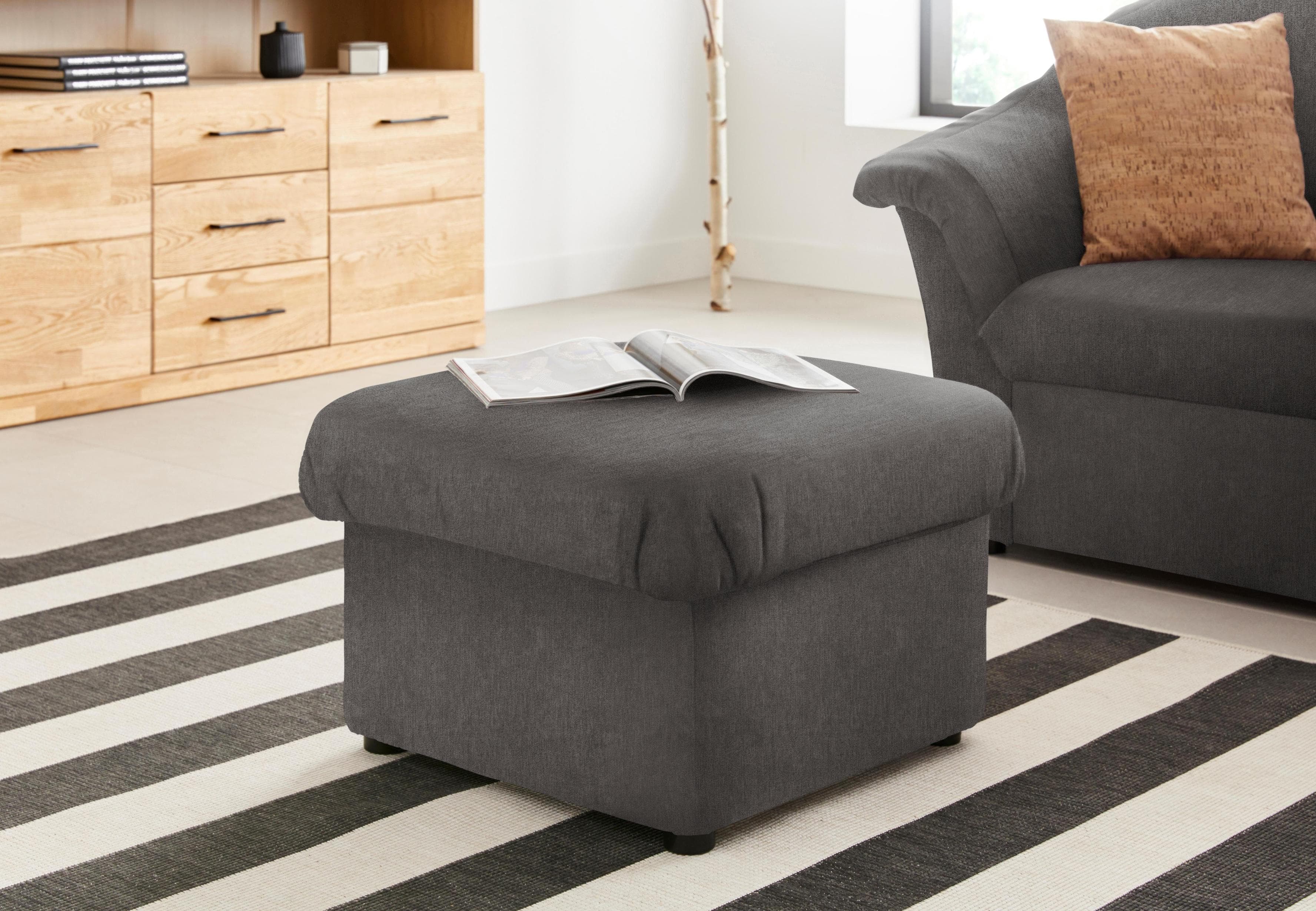 DOMO Collection Hocker Pegnitz - Modernes Design, FSC®-zertifiziertes Holz