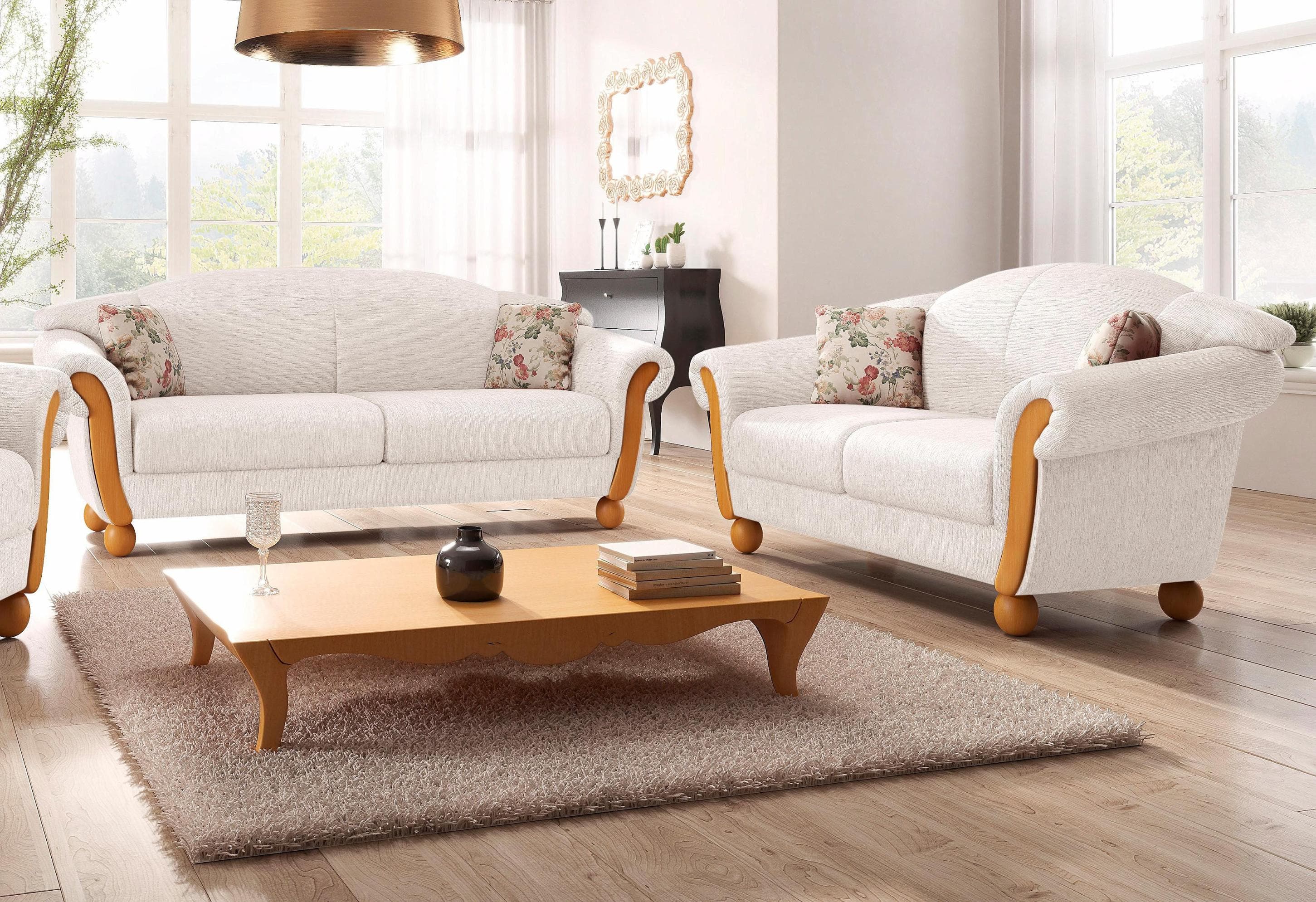 Elegantes Polstersofa Set (2-teilig)