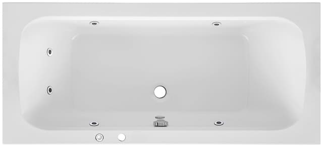 OTTOFOND Whirlpool-Badewanne Malta Hydra-Jet-Massagesystem Weiß