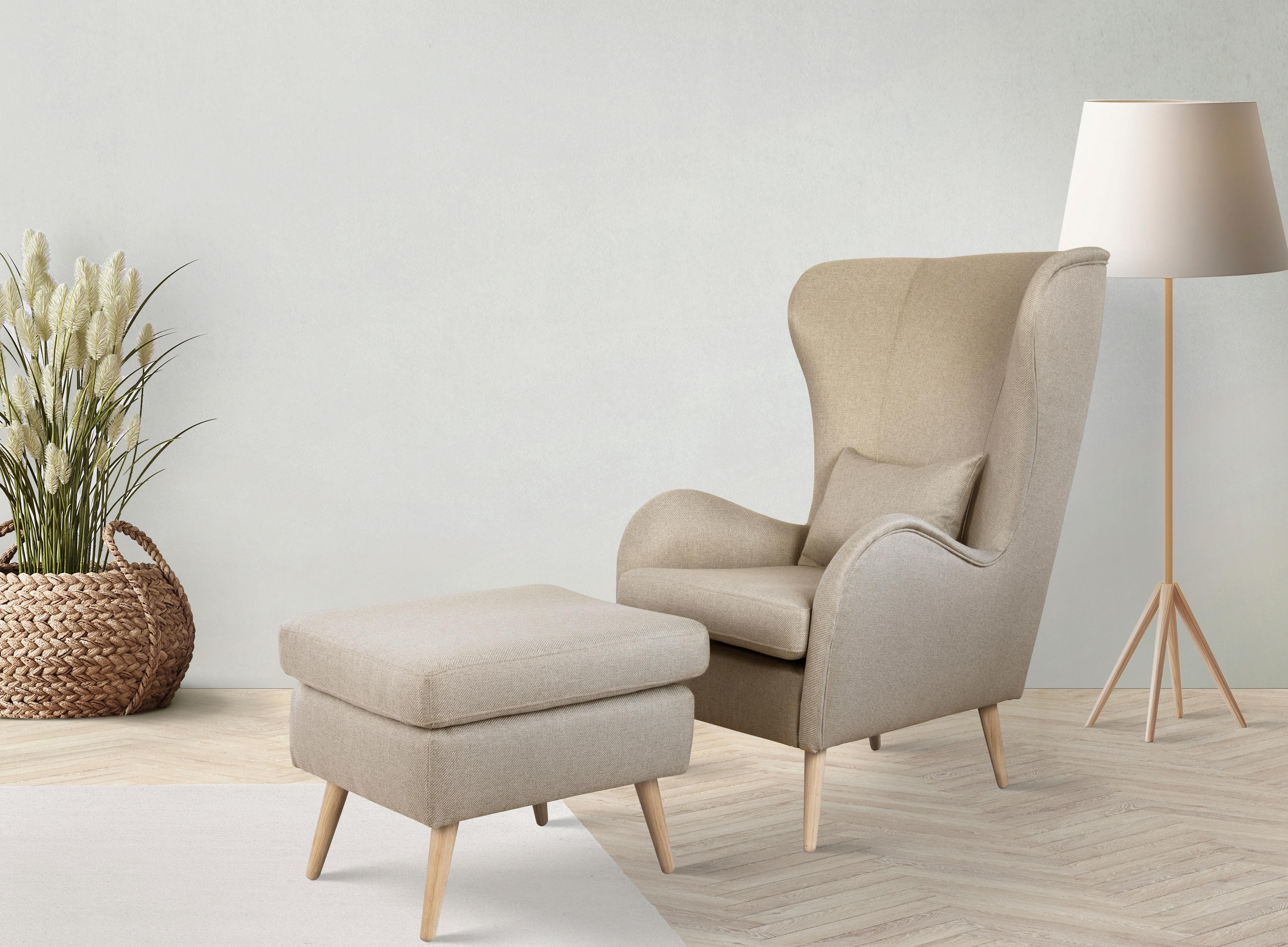 Gemütliche Polstergarnitur im modernen Design