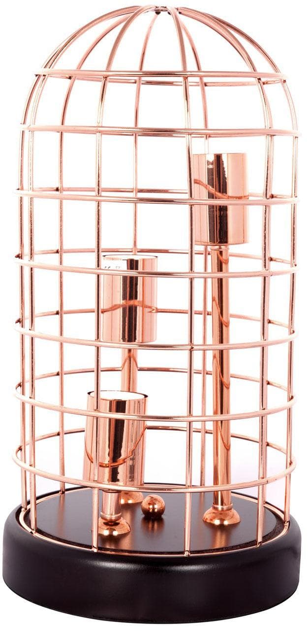 Kayoom Kepler 510 Vintage Tischlampe Metall Kupfer Vogelkäfig Design