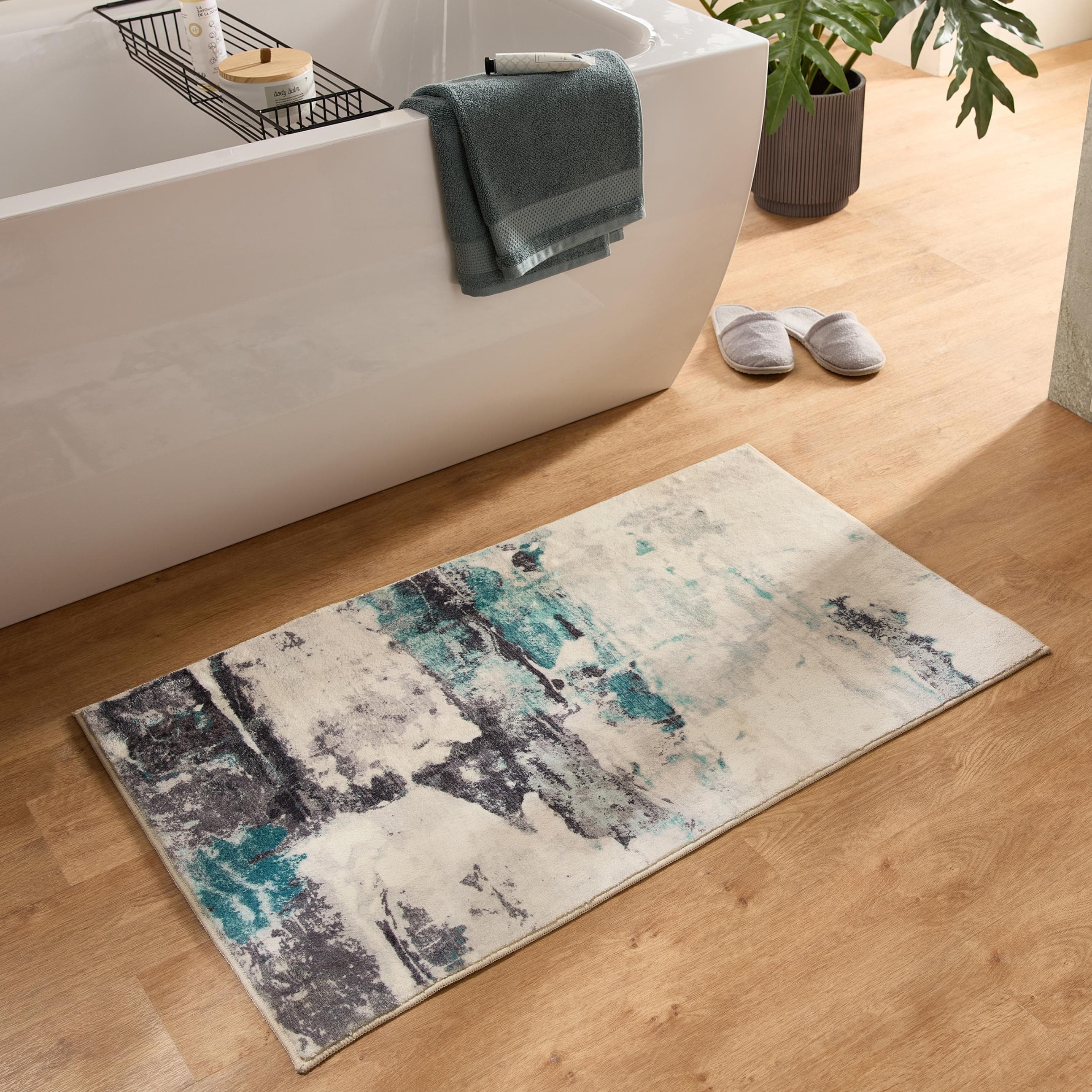 Gino Falcone Ariella Badteppich Blau/Bunt Rutschhemmend