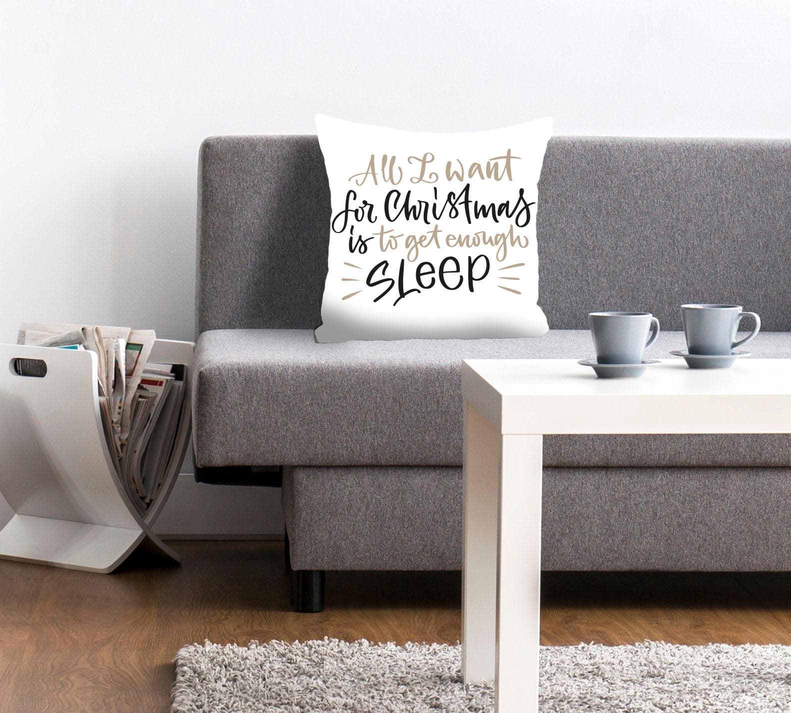 Queence Schlafkissenhülle für Weihnachten - Weiche Optik mit Reißverschluss