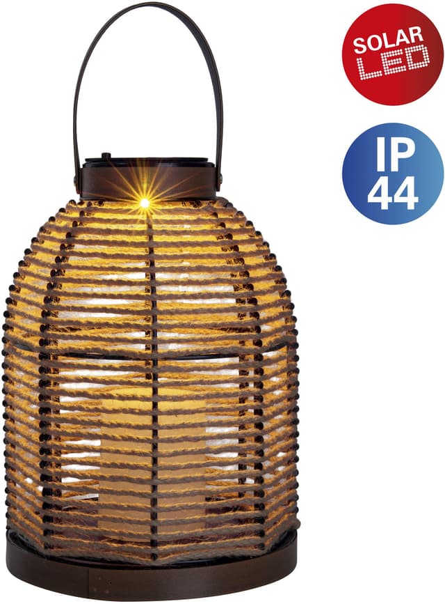Näve LED Solarleuchte Korbinian: Metall, Warmweiß, Gartenlaterne