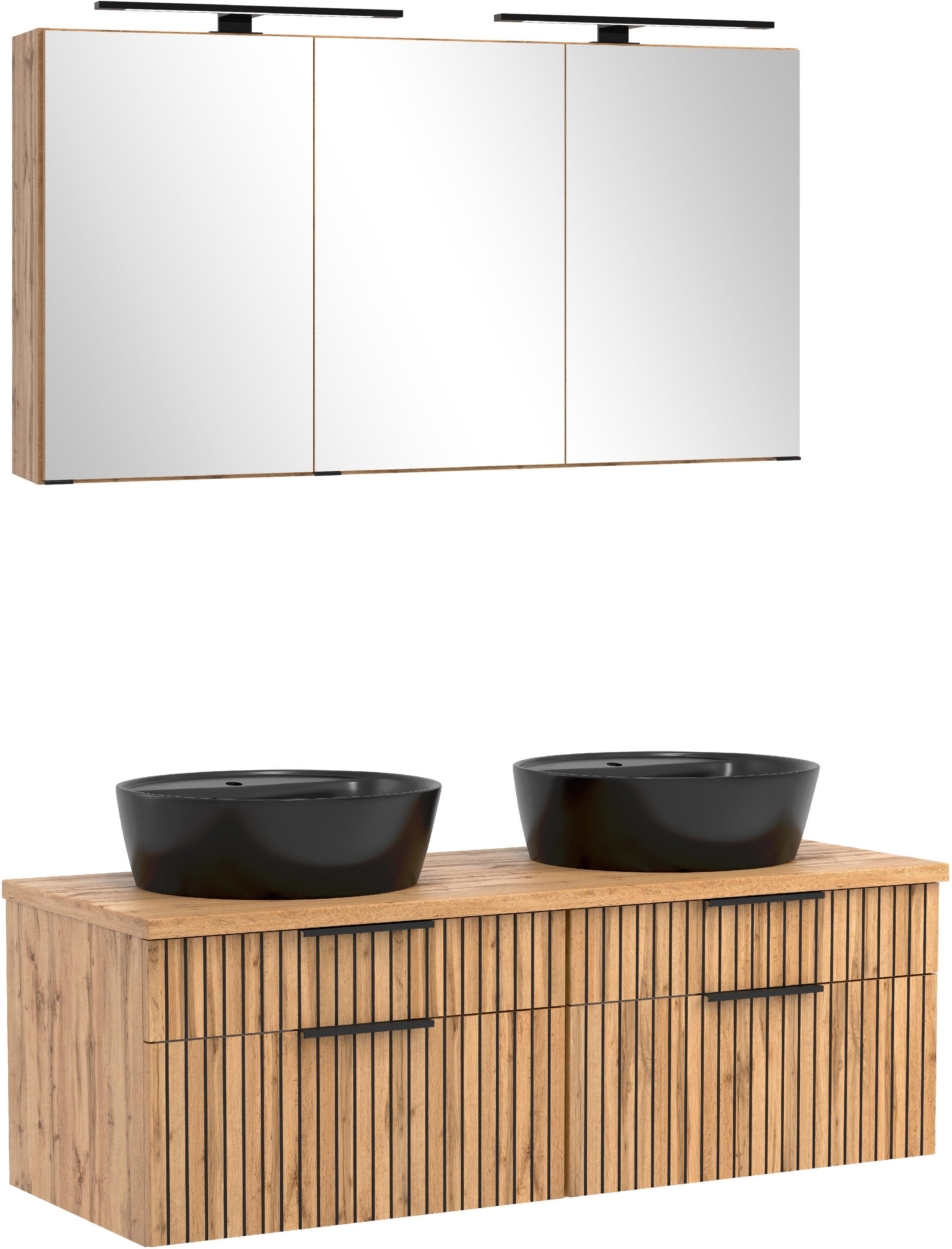 Gestreiftes Waschtisch-Set (2-teilig)