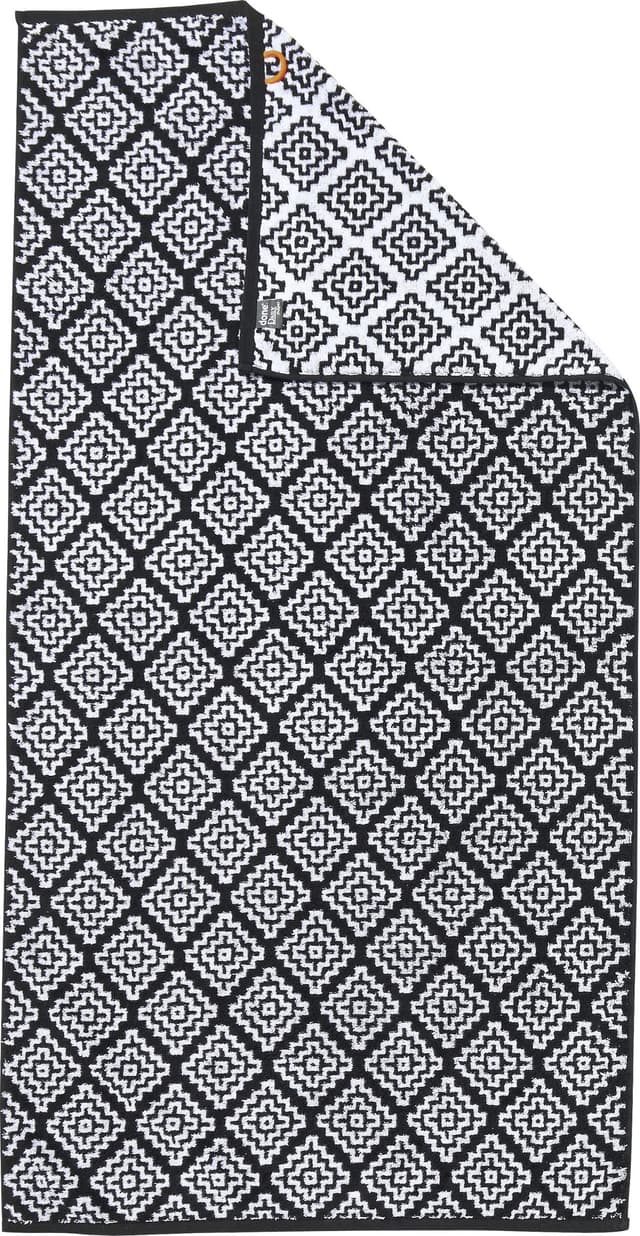 DONE. Duschtücher DAILY SHAPES Jacquard-Walkfrottier Schwarz