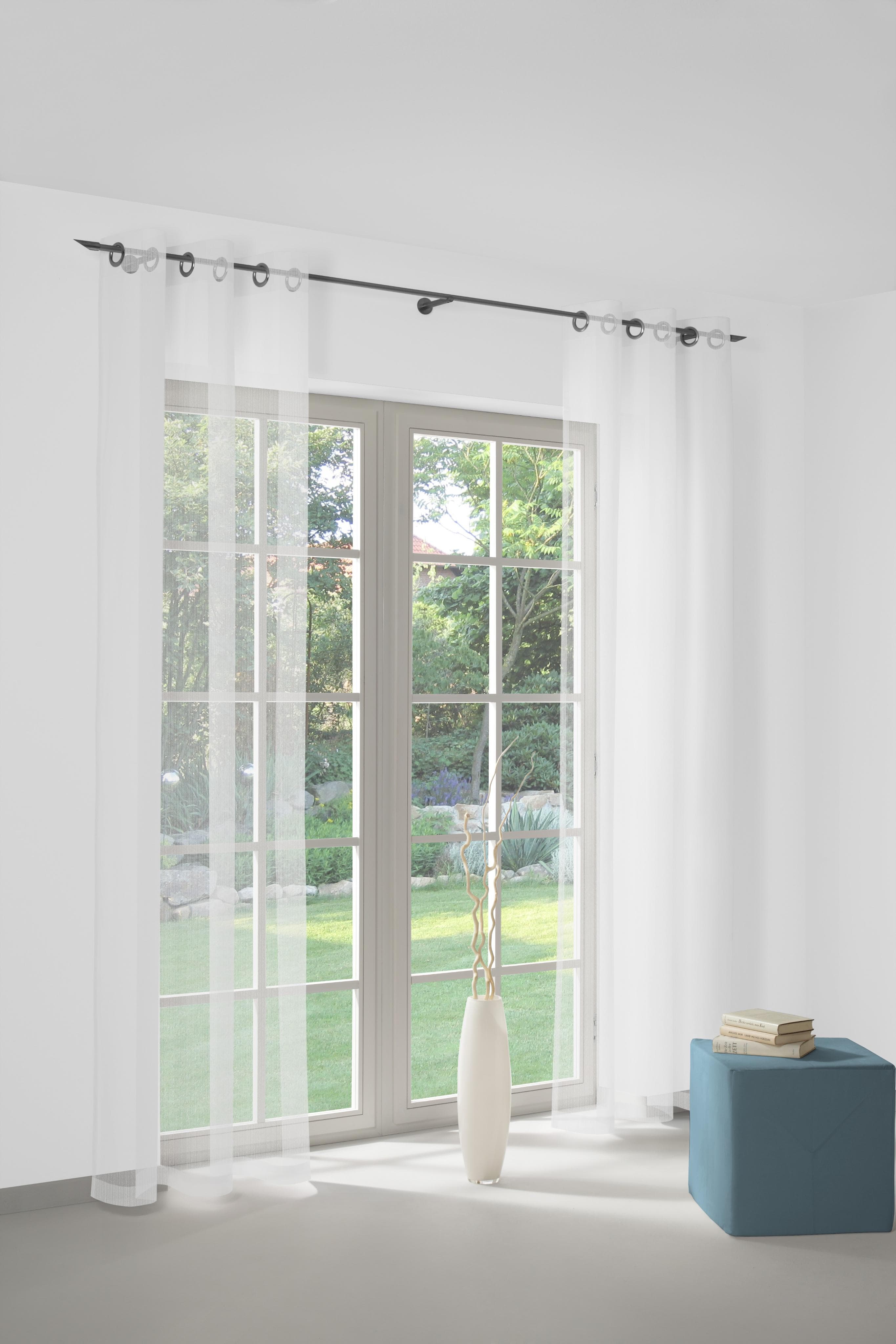 Gardine WIRTH Heike Weiß Polyester