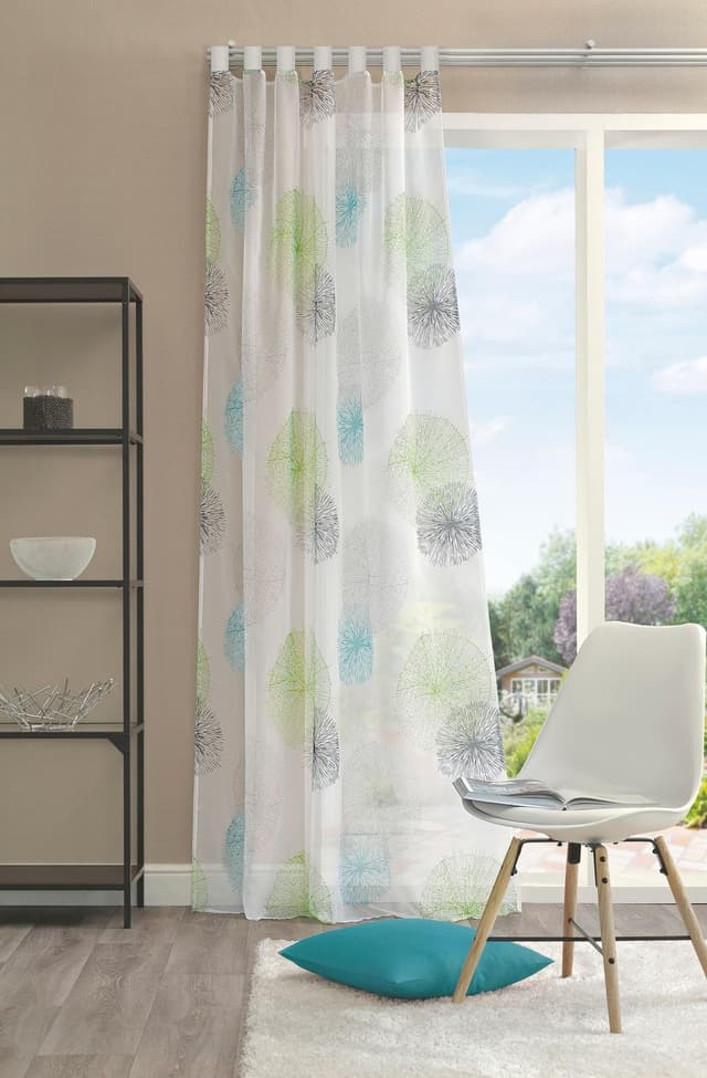 Home Wohnideen Rawlins Voile Gardine mit Kreis-Motiven
