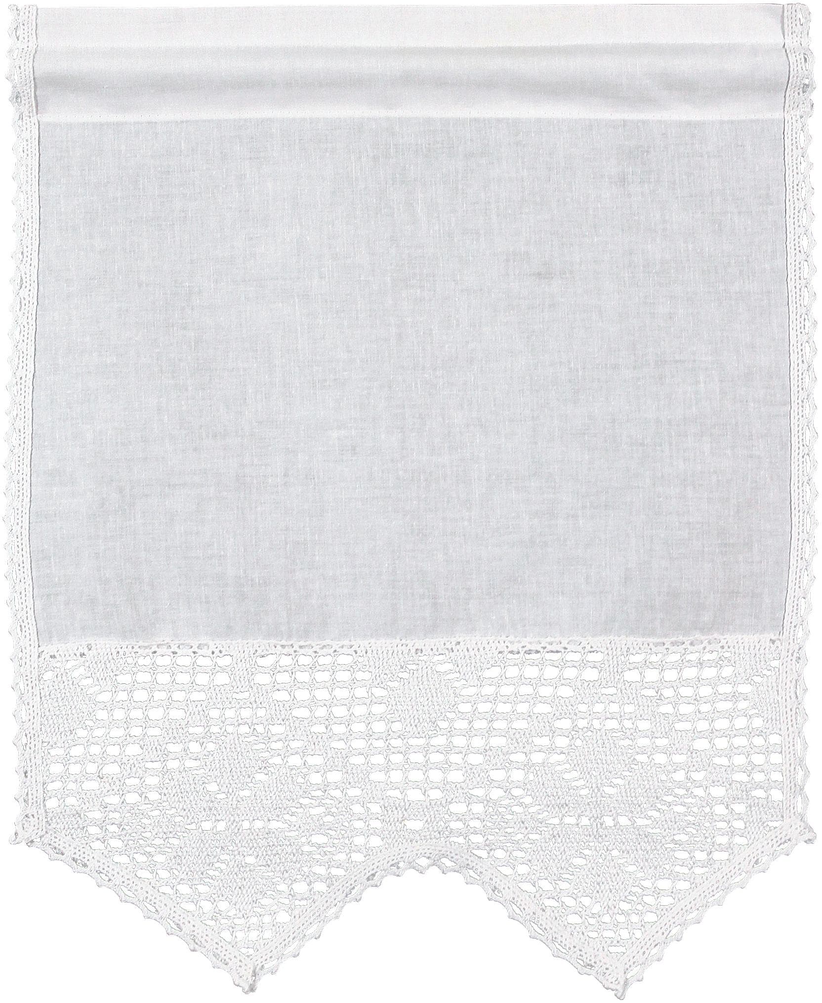 HOSSNER - ART OF HOME DECO Bärental Scheibengardine: Halbtransparent, Häkelspitze