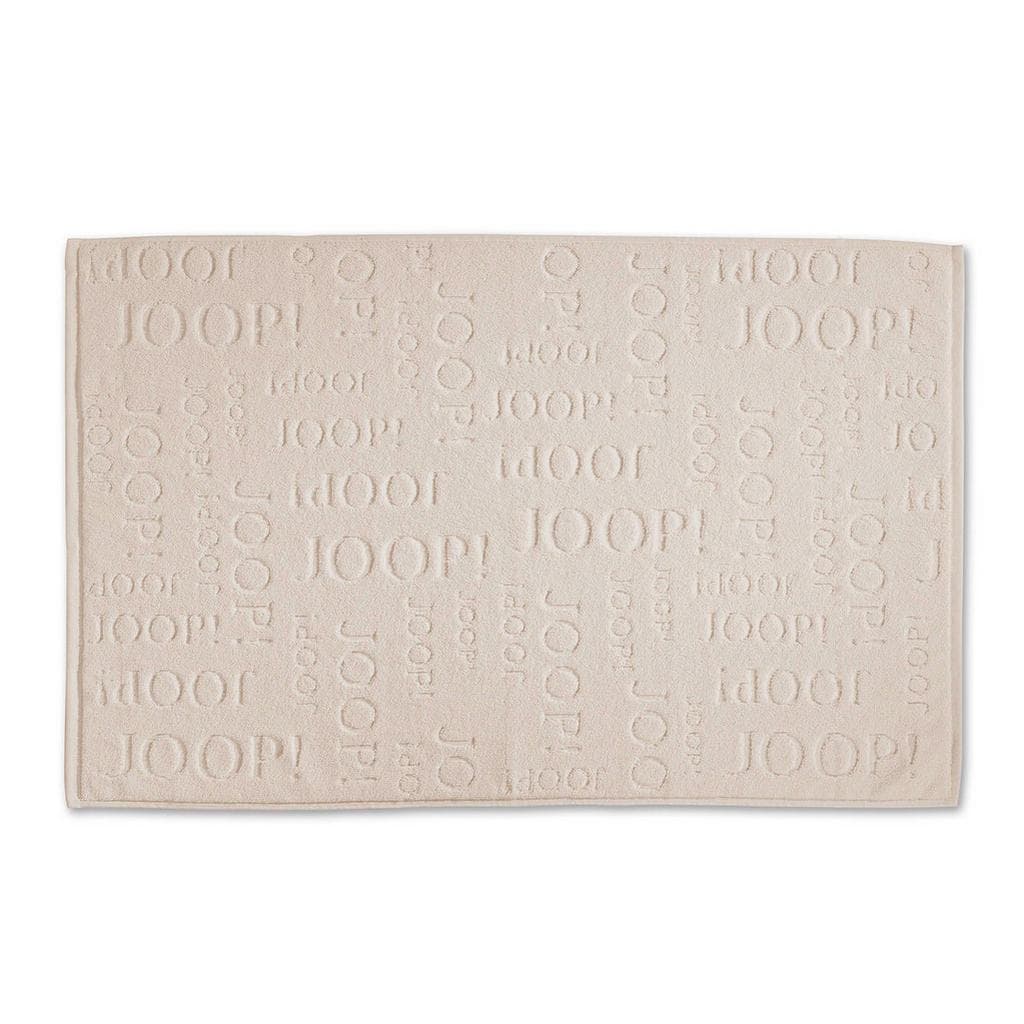 Joop! Badteppich Repeat Sand/Beige Textil Schriftzug 45x65 cm Made in Germany