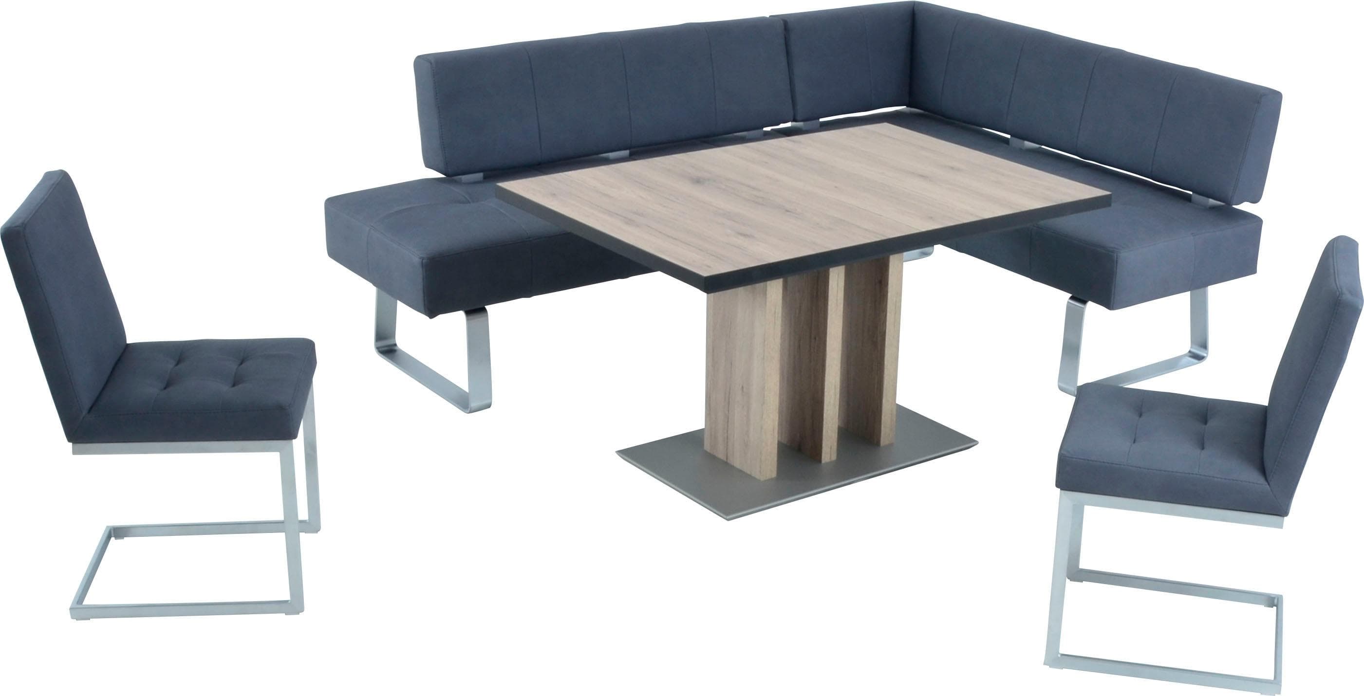 Eckbankgruppe Spider II - 4-teilig mit Ausziehtisch und Freischwingern