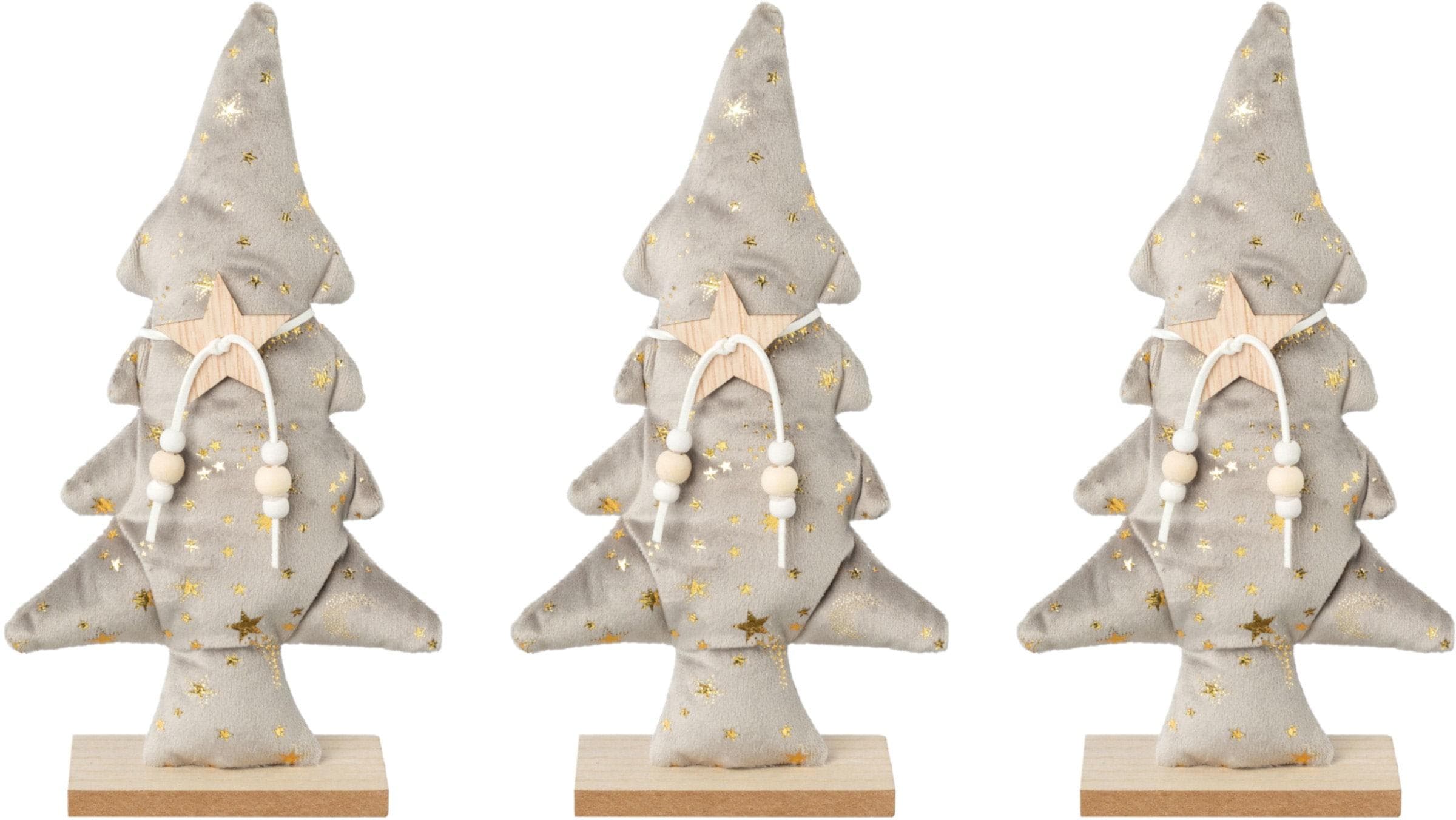 Creativ deco Dekobaum Grau Weihnachtsdeko