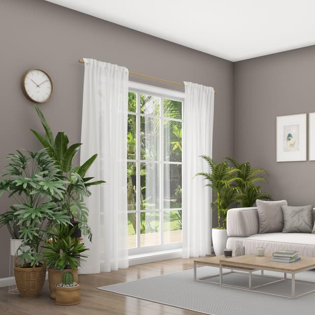 Neutex for you! Gardine Kiss: Halbtransparenter Vorhang mit Verdeckten Schlaufen