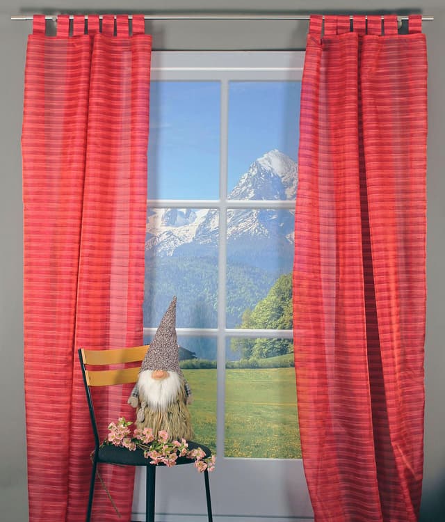 HOSSNER ART OF HOME DECO Gardine Egelsee: Transparente Schlaufen-Gardine im Vintage-Chic Design