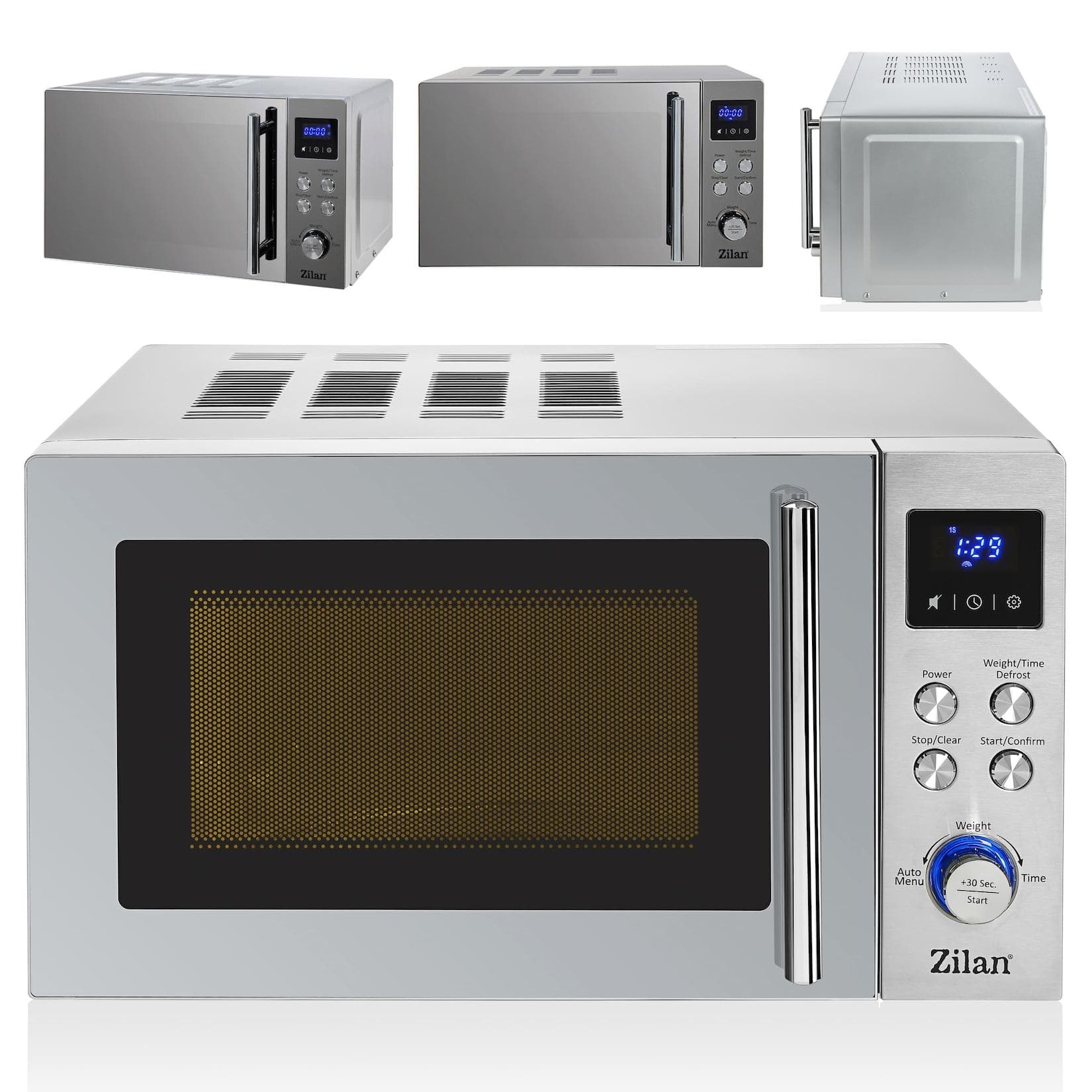 Zilan Mikrowelle 20 Liter mit 8 Automatikprogrammen und LED Display