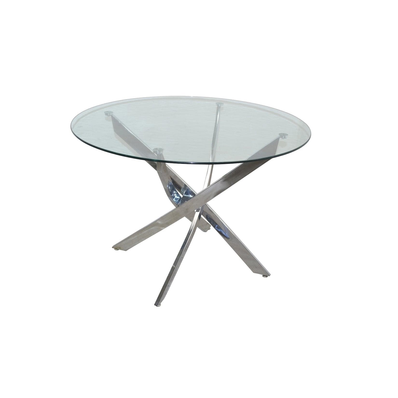 moebel-direkt-online Esstisch Klarglas Chromfarben oder Schwarz Vierkantstahl