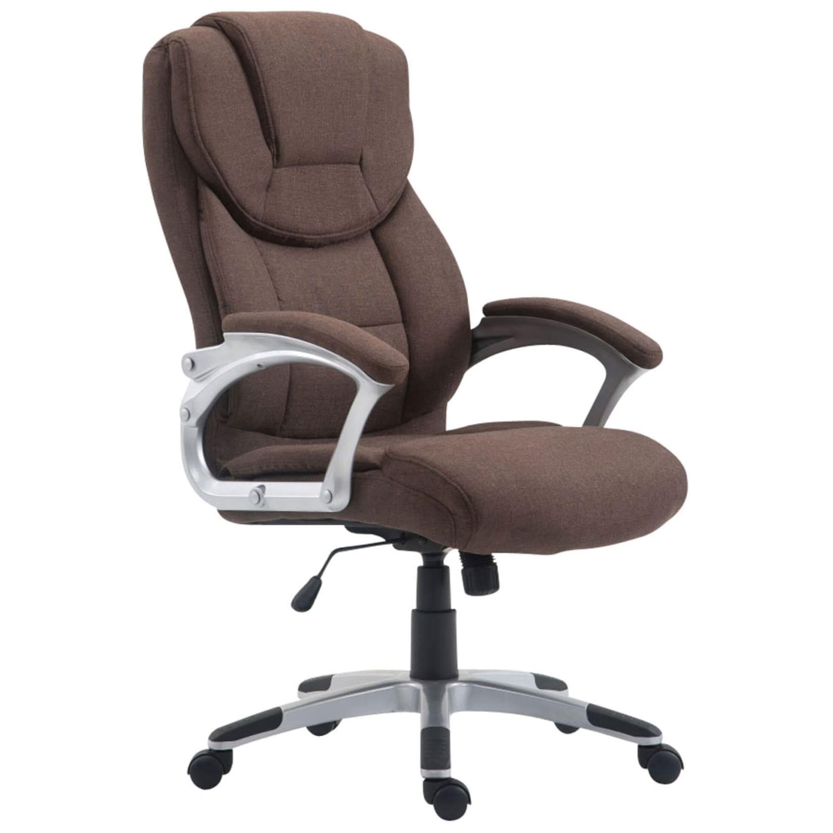 TPFLiving Bürostuhl Texum 2 Dunkelgrau Stoff Ergonomisch