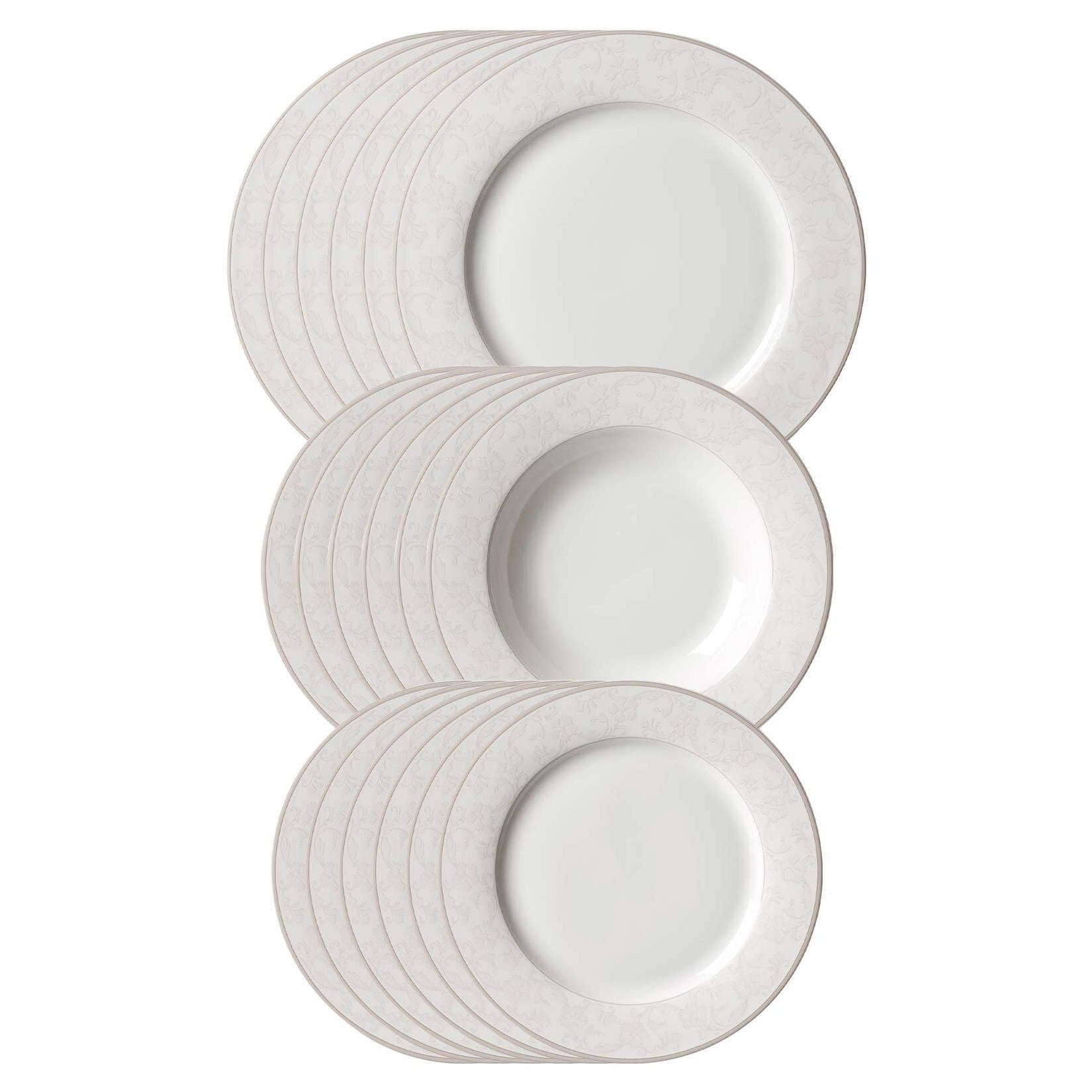 Ritzenhoff & Breker Teller-Set Isabella 18er Set Weiss Floral