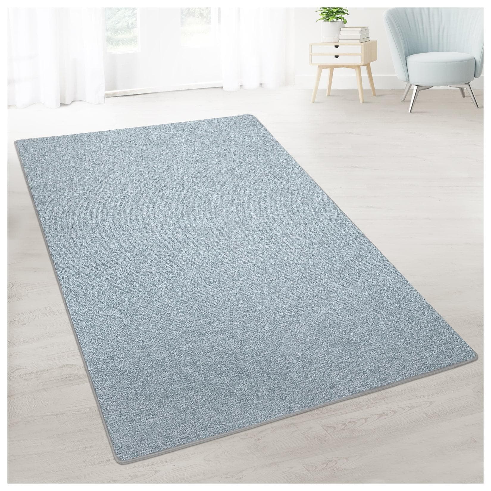 casa pura Teppich-Läufer auf Maß London Hellgrau