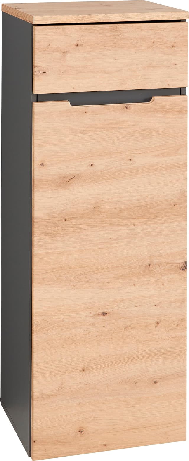 Büroschrank Artisan Eiche - 1 Tür - Graphit Korpus