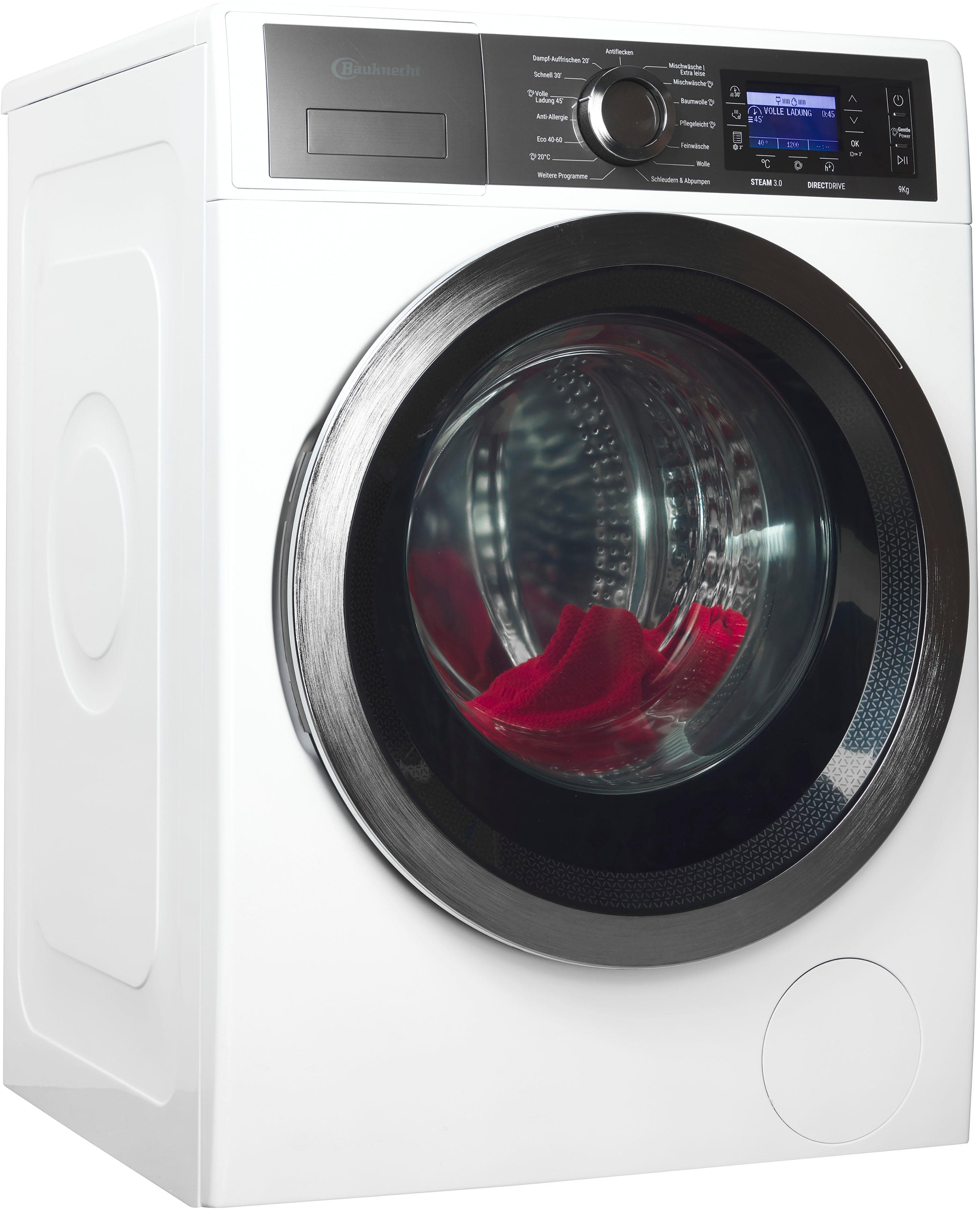 BAUKNECHT Waschmaschine B7 99 SILENCE DE 9 kg Frontlader Weiß