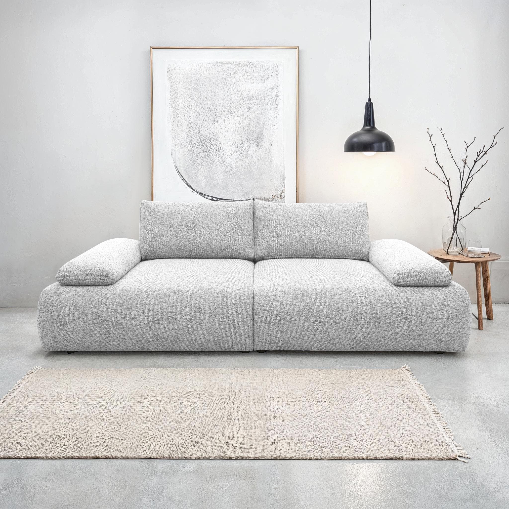 Big-Sofa DOMO COLLECTION Évora Megasofa Federkern 244 cm Silber