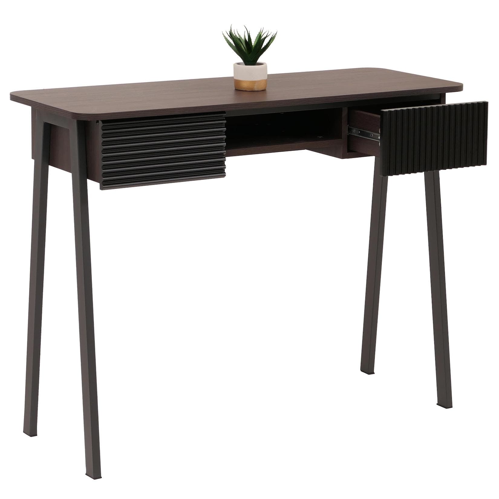 MCW Konsolentisch Walnuss-Optik mit Schublade